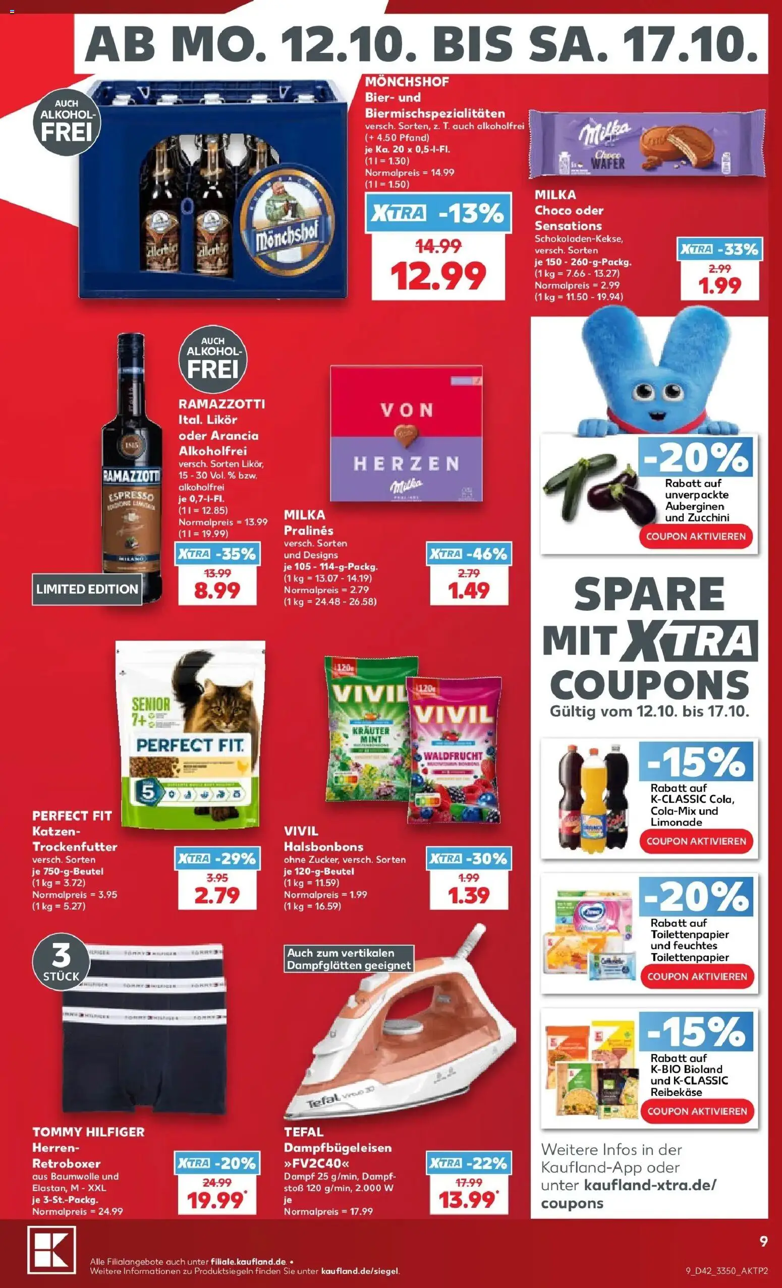 Vorschau von dem Prospekt des Geschäftes Kaufland, gültig ab dem 12.10.2026 - Bier, Zucchini, Alkohol, Ramazzotti, Milka, Likör, Limonade, Reibekase