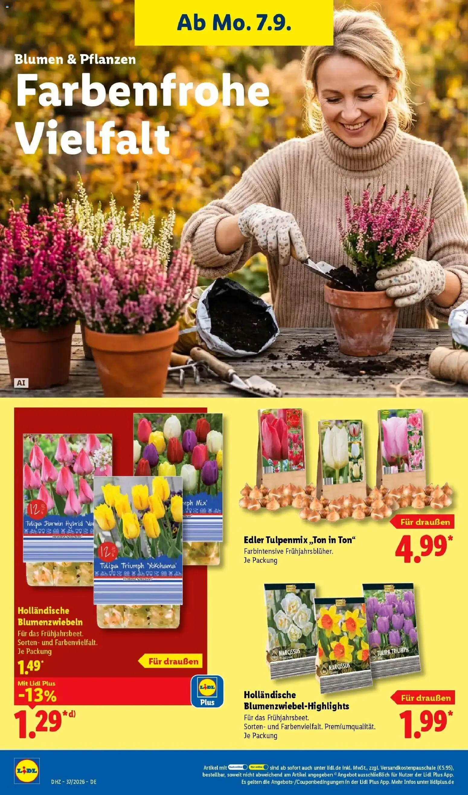 Vorschau von dem Prospekt des Geschäftes Lidl, gültig ab dem 07.09.2026 - Blumen