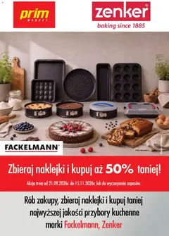Pogląd gazetki "Prim Market promocja - Akcesoria Kuchenne Zenker, Fackelmann" ze sklepu Prim Market ważnej od 21.09.2026