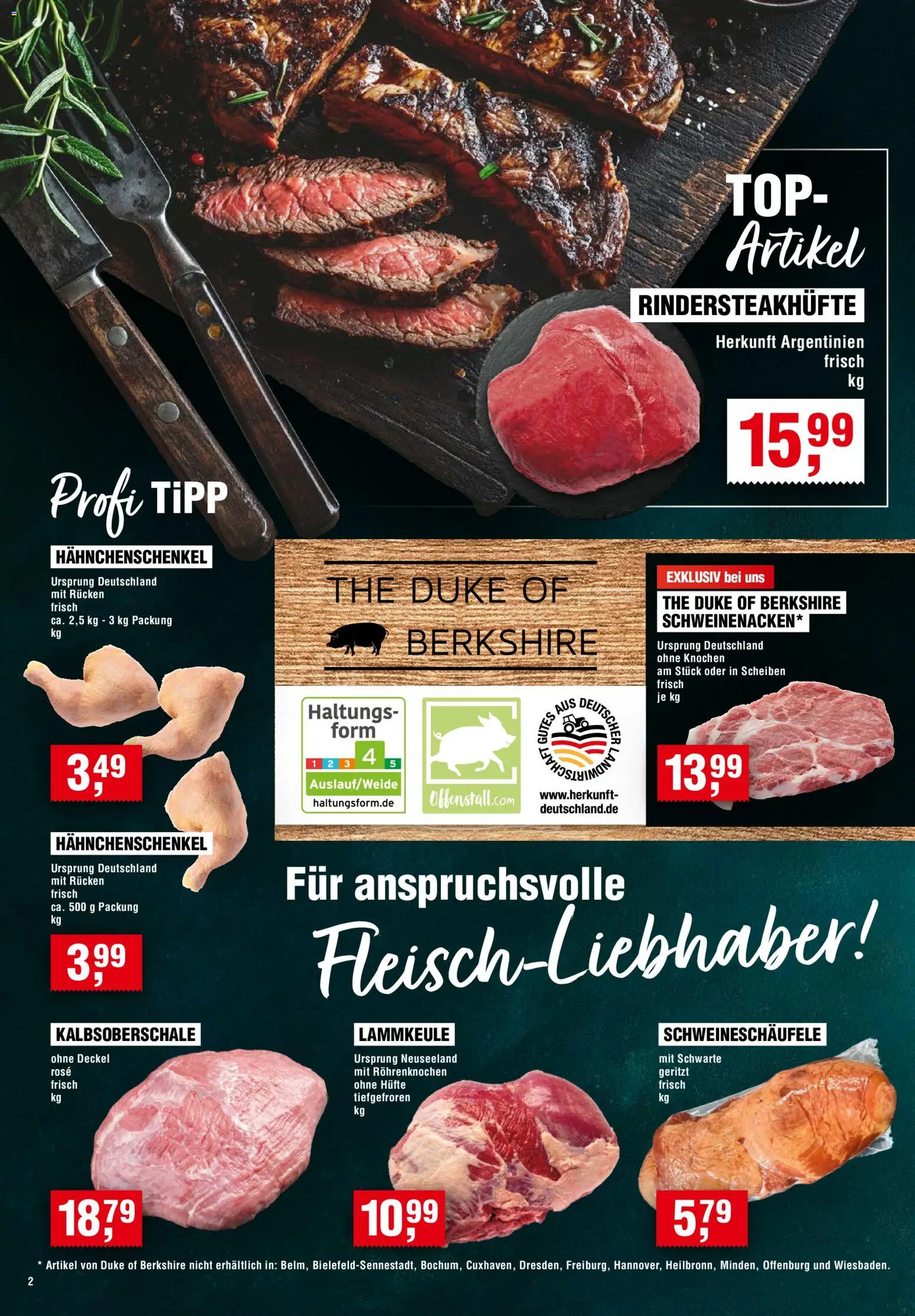 Vorschau von dem Prospekt des Geschäftes Handelshof, gültig ab dem 05.11.2026 - Top, Hahnchenschenkel, Lammkeule