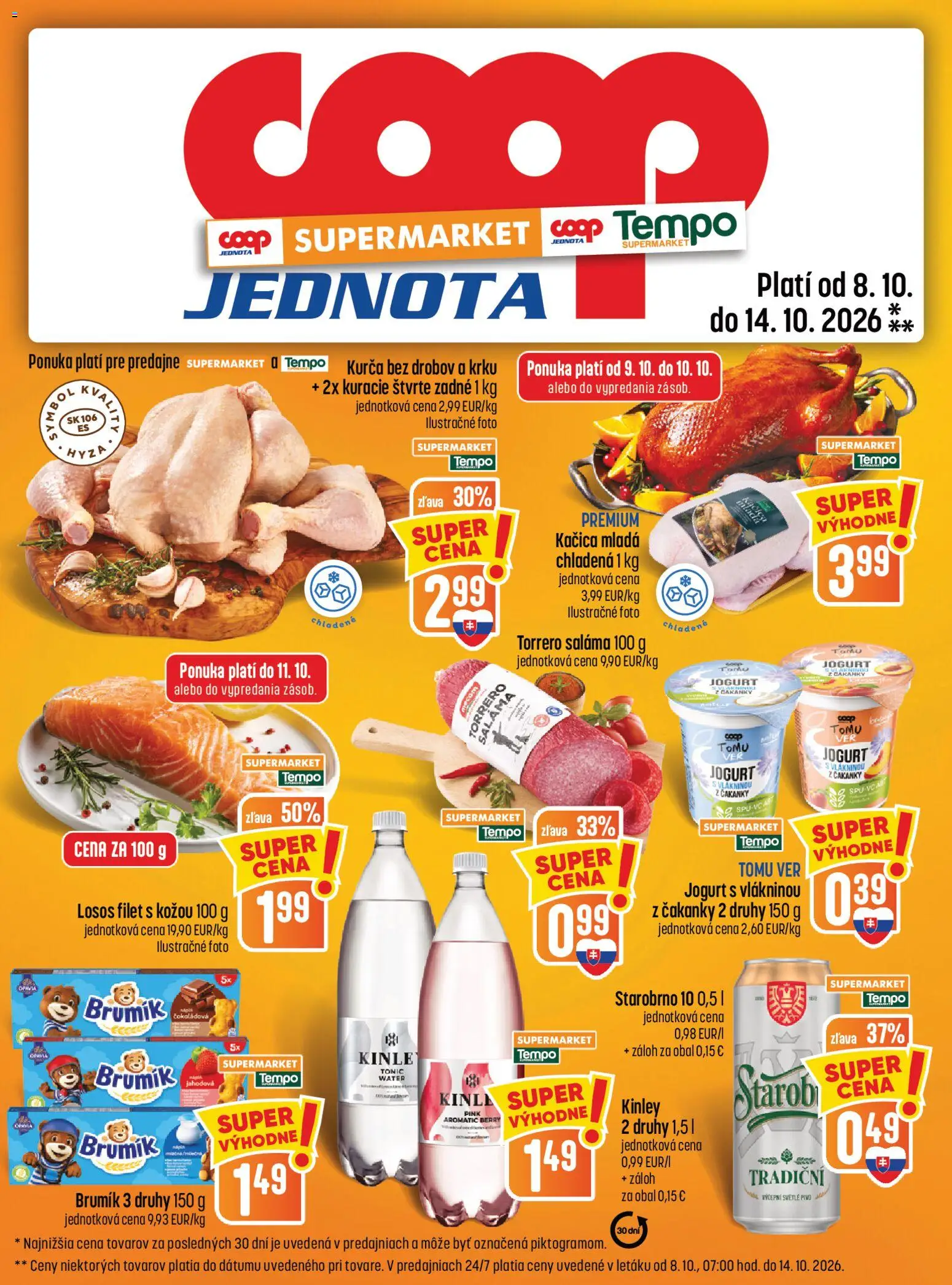 Náhľad COOP Jednota letáku platného od 08.10.2026