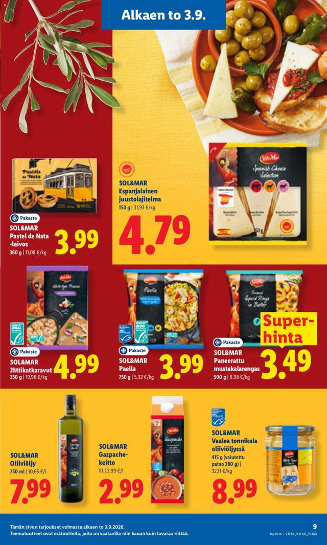 Uusi Lidl tarjouslehti alkaen 03/09