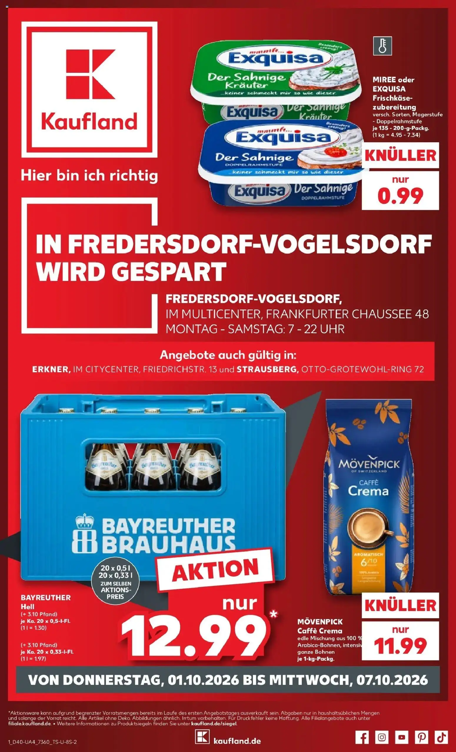 Vorschau von dem Prospekt des Geschäftes Kaufland, gültig ab dem 01.10.2026