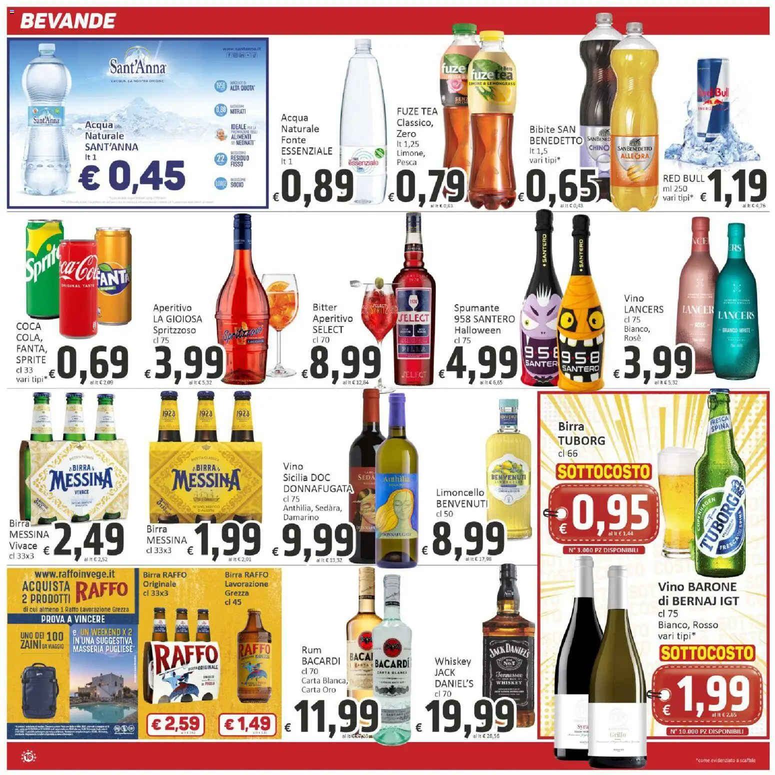 Anteprima dell'opuscolo Paghi Poco volantino dal negozio Paghi Poco valido da 23/10/2026 - Aperitivo, Acqua, Vino, Pesca, Scaffale, Fanta, Sprite, Birra Tuborg