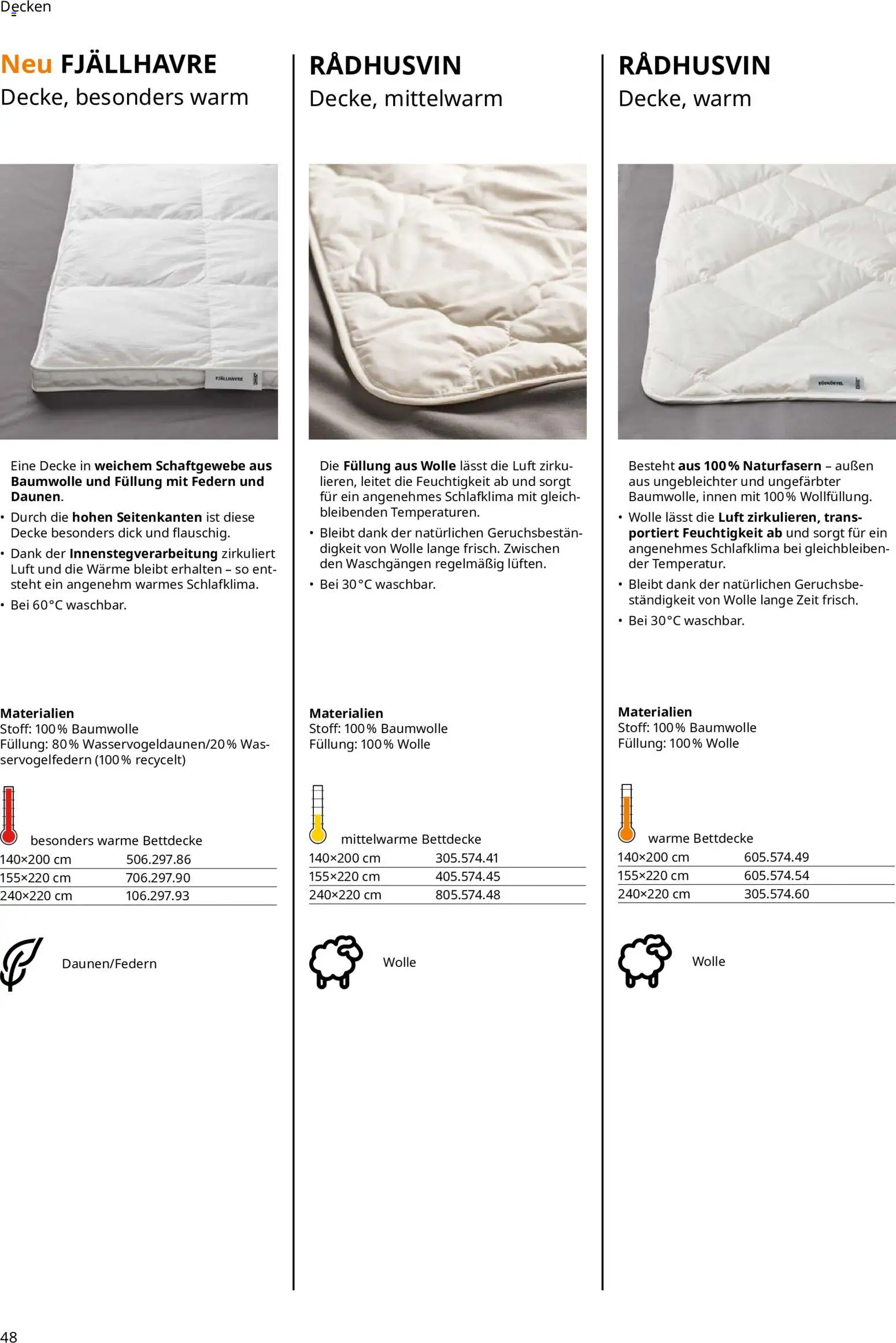 Vorschau von dem Prospekt des Geschäftes Ikea, gültig ab dem 16.09.2026 - Decke, Bettdecke