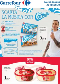 Anteprima dell'opuscolo Carrefour volantino Iper Algida dal negozio Carrefour valido da 30/06/2026