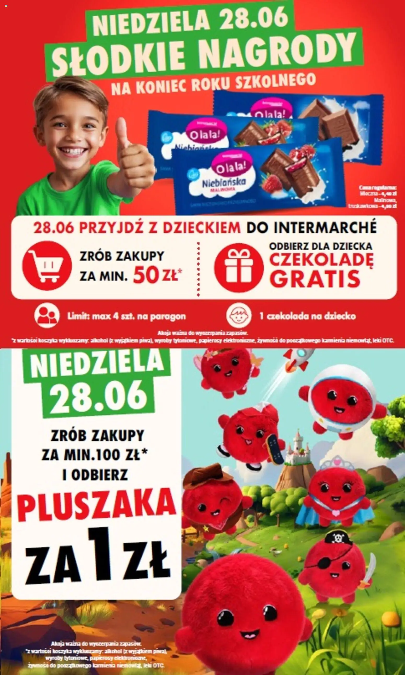 Pogląd gazetki "Intermarche konkurs - Wyjątkowe akcje" ze sklepu Intermarche ważnej od 28.06.2026