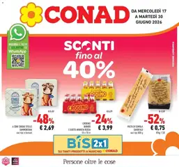 Anteprima dell'opuscolo Sconti fino al 40% dal negozio Conad valido da 16/06/2026