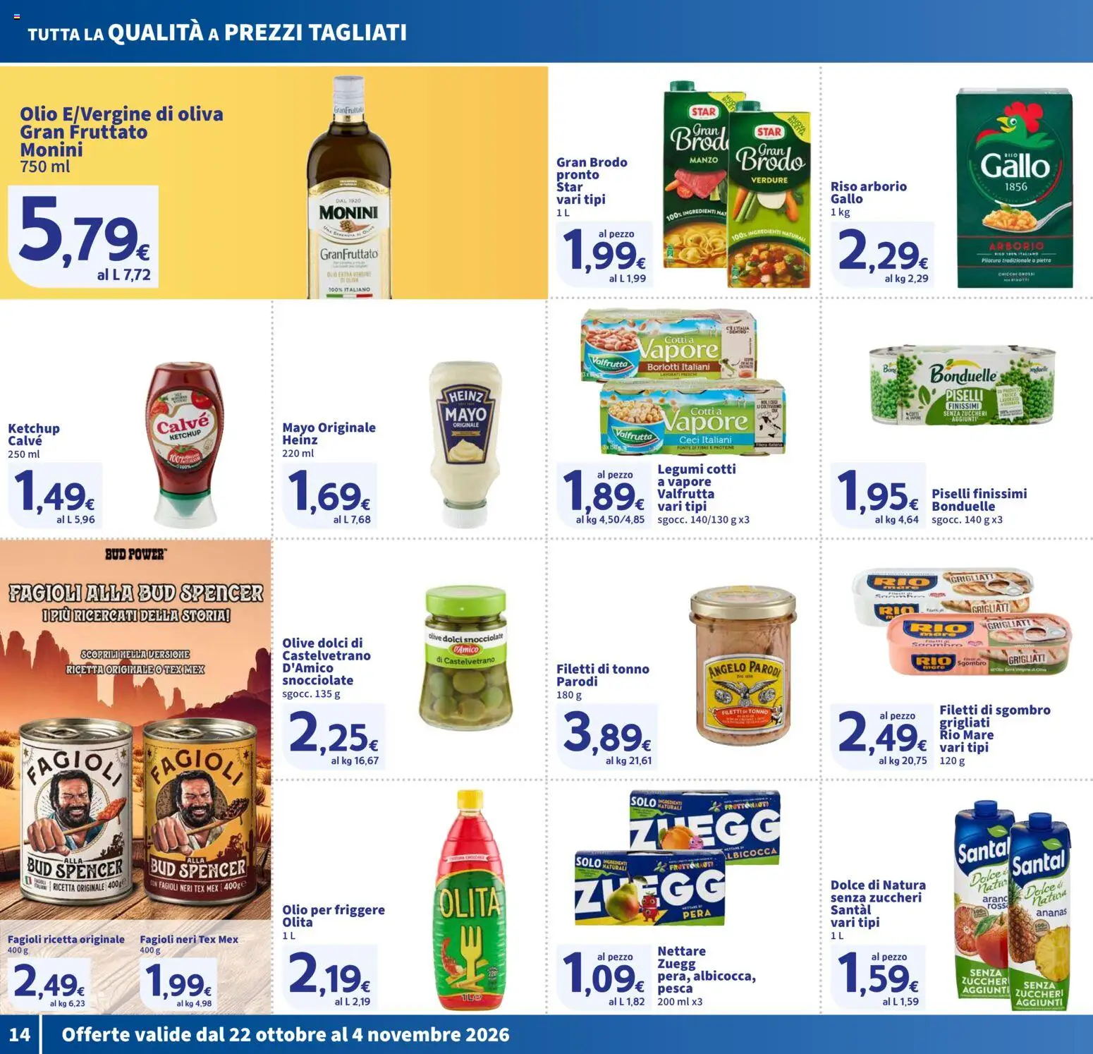 Anteprima dell'opuscolo SIGMA volantino dal negozio SIGMA valido da 22/10/2026 - Fagioli, Piselli, Sgombro, Legumi, Manzo, Verdure, Ketchup, Ingredienti