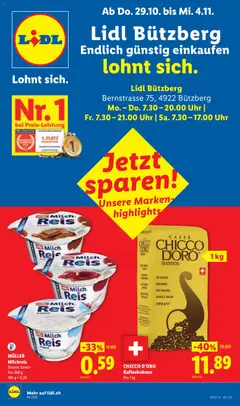 Vorschau des Merkblatts Lidl aktionen Bützberg vom Shop Lidl gültig von 29.10.2026 bis 04.11.2026