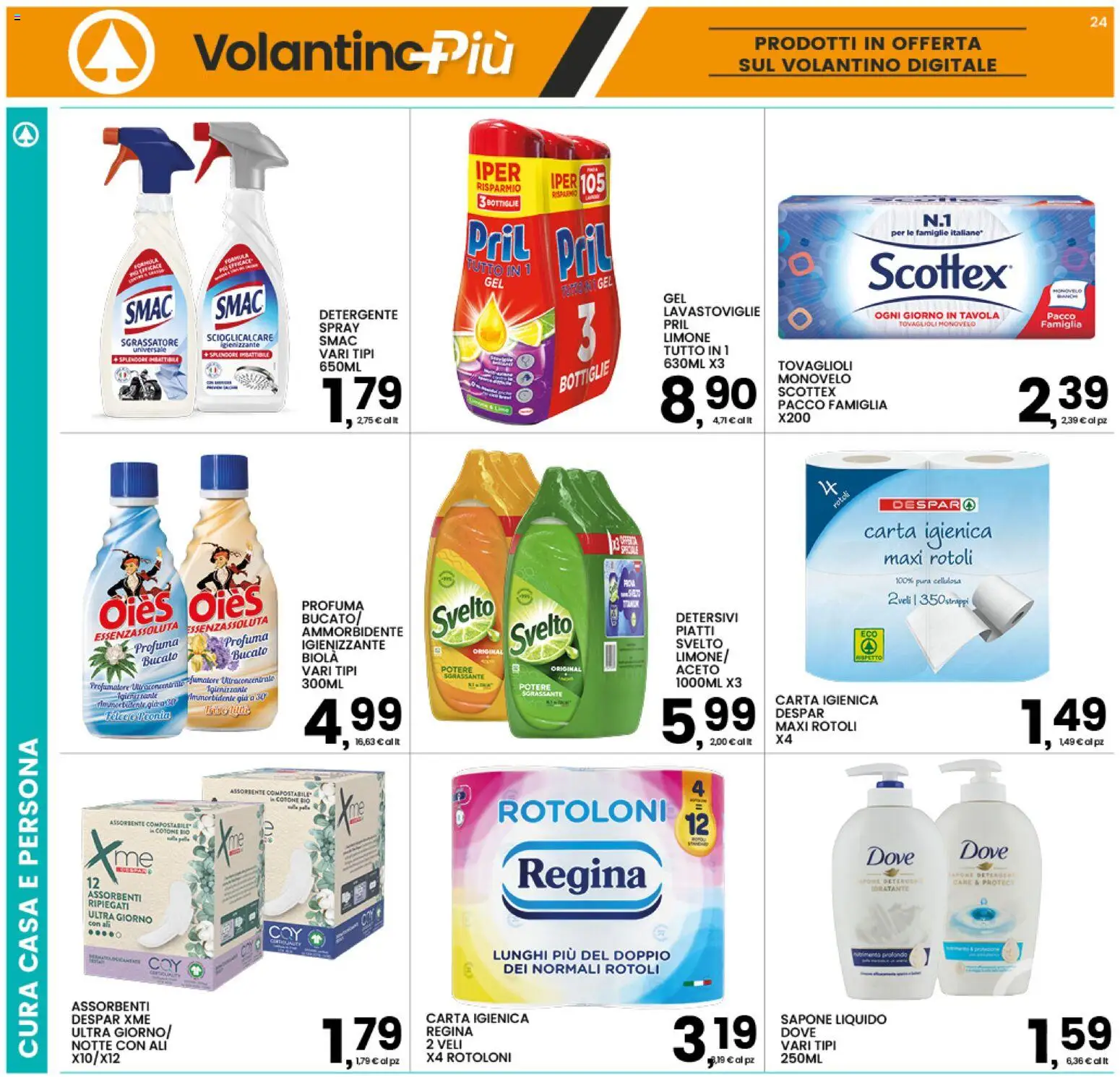 Anteprima dell'opuscolo Interspar volantino dal negozio Interspar valido da 22/10/2026 - Lavastoviglie, Piatti, Carta igienica, Ammorbidente, Sapone, Assorbenti, Sgrassatore, Detergente