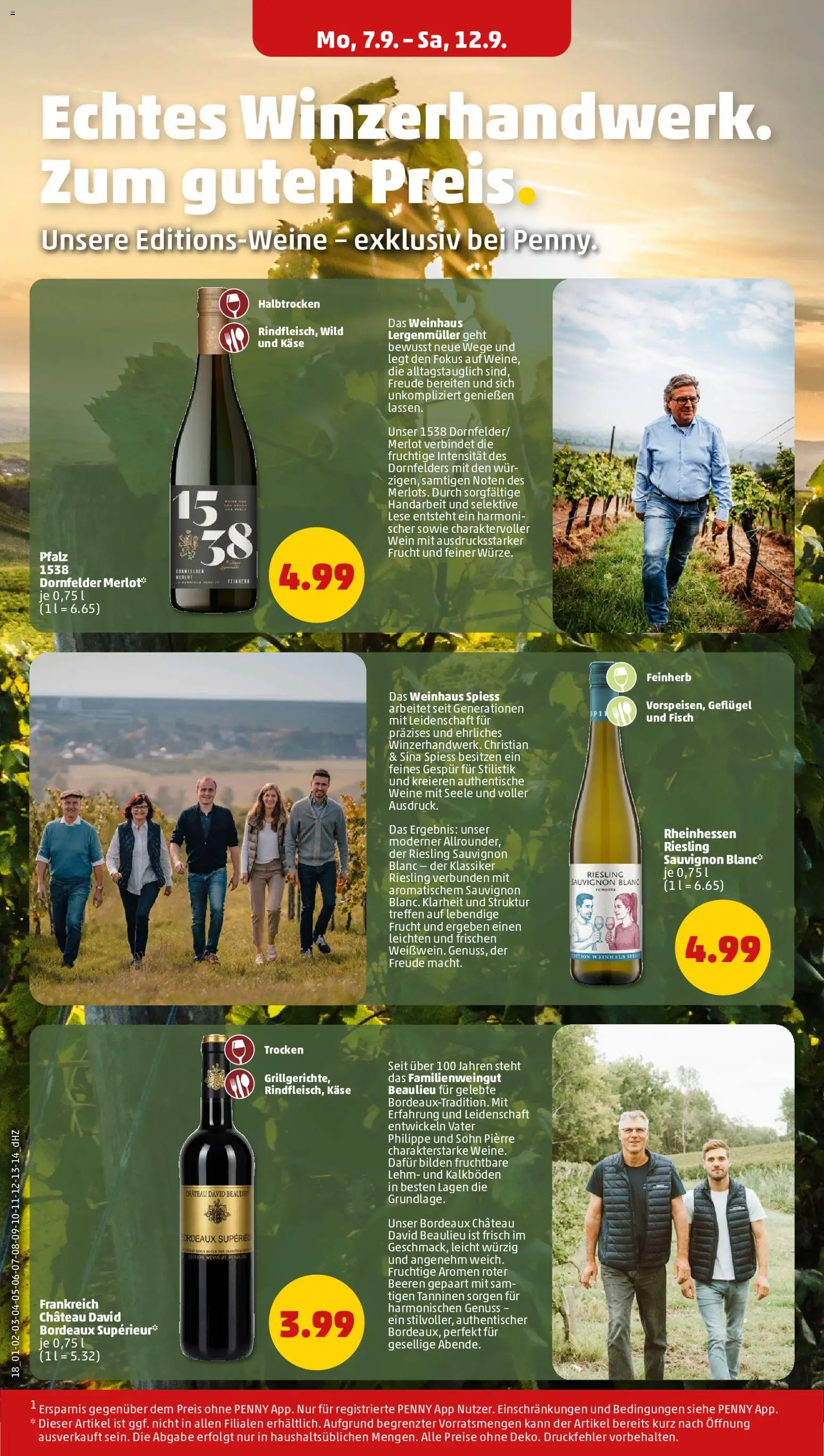 Vorschau von dem Prospekt des Geschäftes Penny, gültig ab dem 07.09.2026 - Käse, Fisch, Wein, Rindfleisch, Merlot