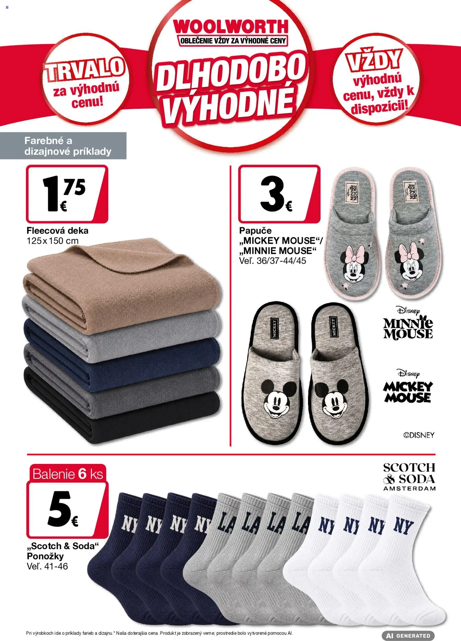 Náhľad Woolworth letáku platného od 09.10.2026 - Ponožky, Papuče