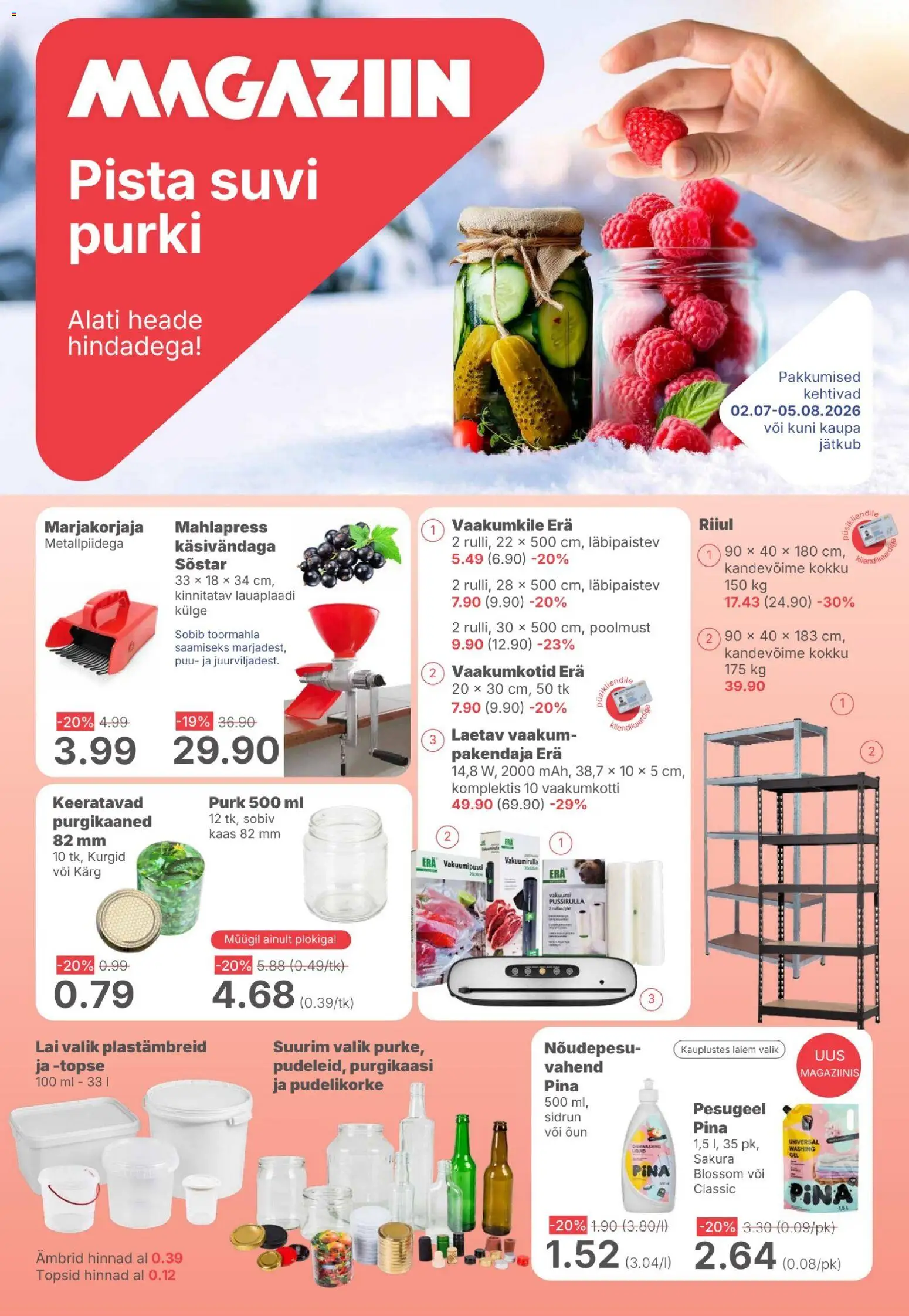 Magaziin kliendilehe eelvaade alates 02.07.2026