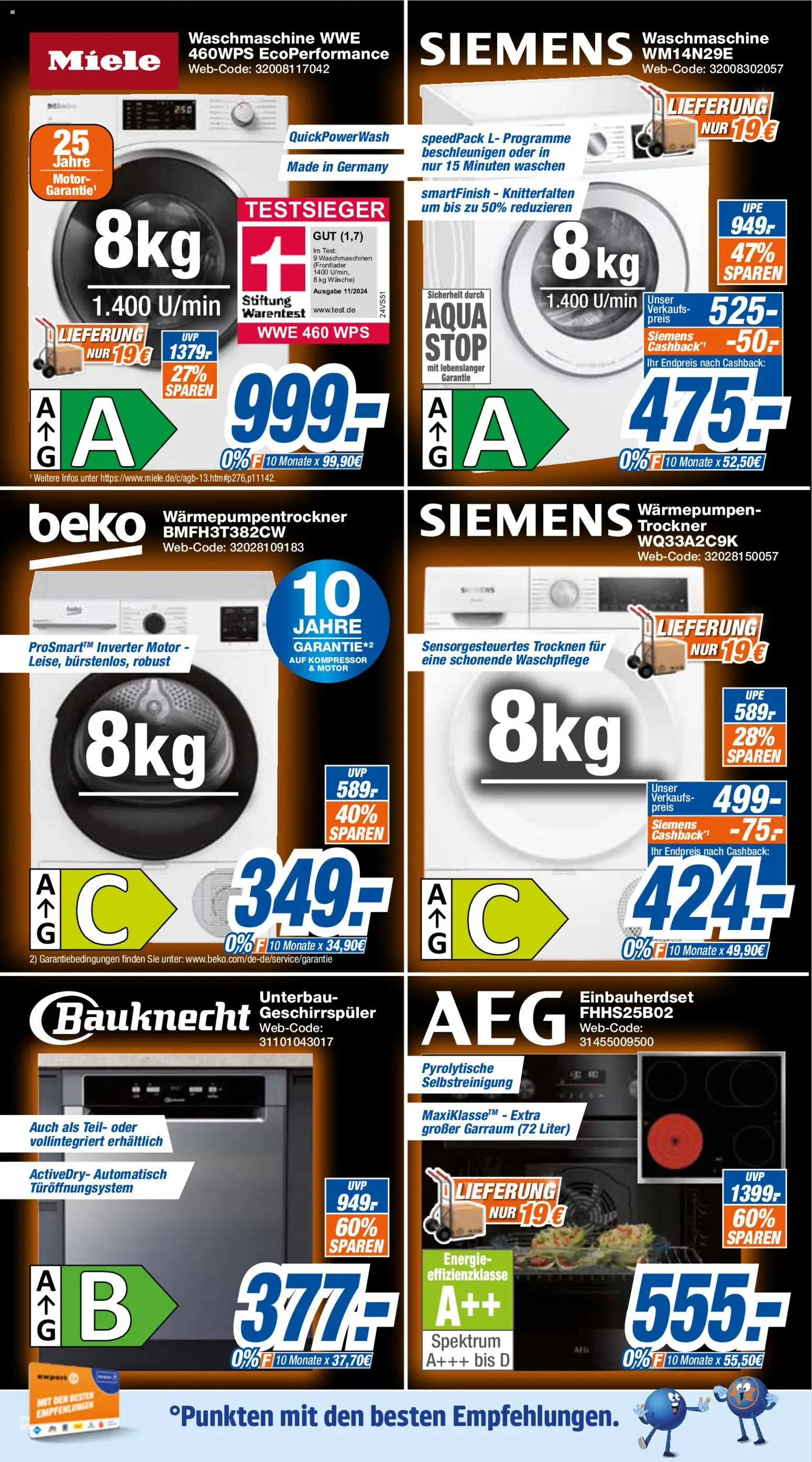 Vorschau von dem Prospekt des Geschäftes Expert, gültig ab dem 02.11.2026 - Waschmaschine, Siemens, Miele, Geschirrspüler, Trockner
