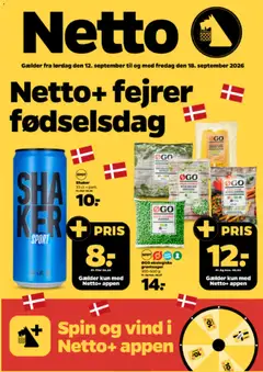 Eksempel på tilbudsavis Netto - Netto + fejrer fødselsdag fra butik Netto gyldig fra 12/09/2026