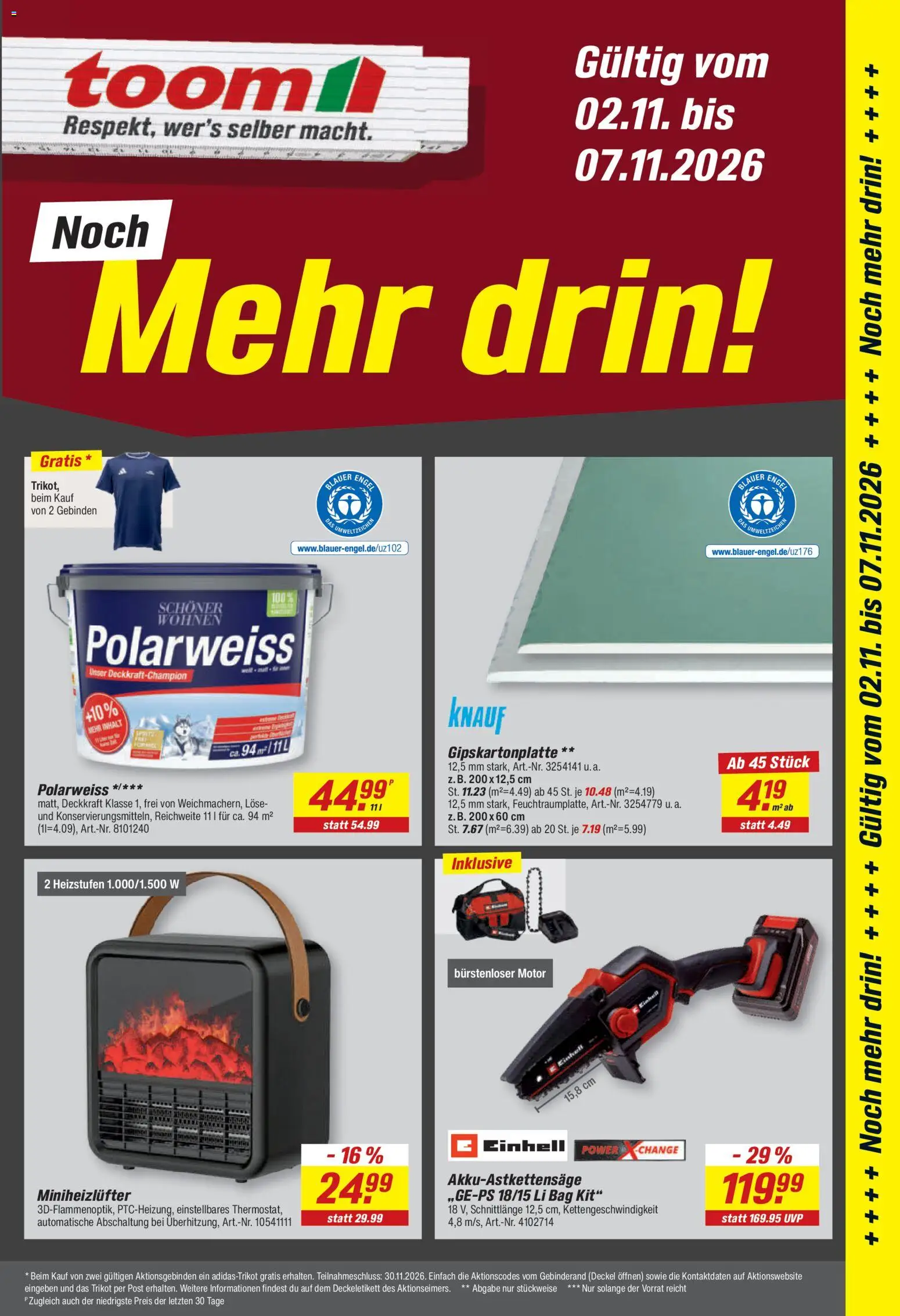 Vorschau von dem Prospekt des Geschäftes Toom Baumarkt, gültig ab dem 26.10.2026