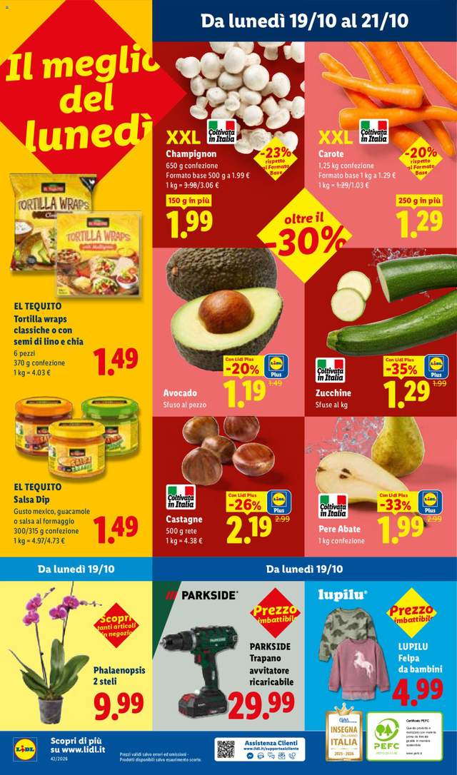 Nuovo volantino Lidl dal 15/10