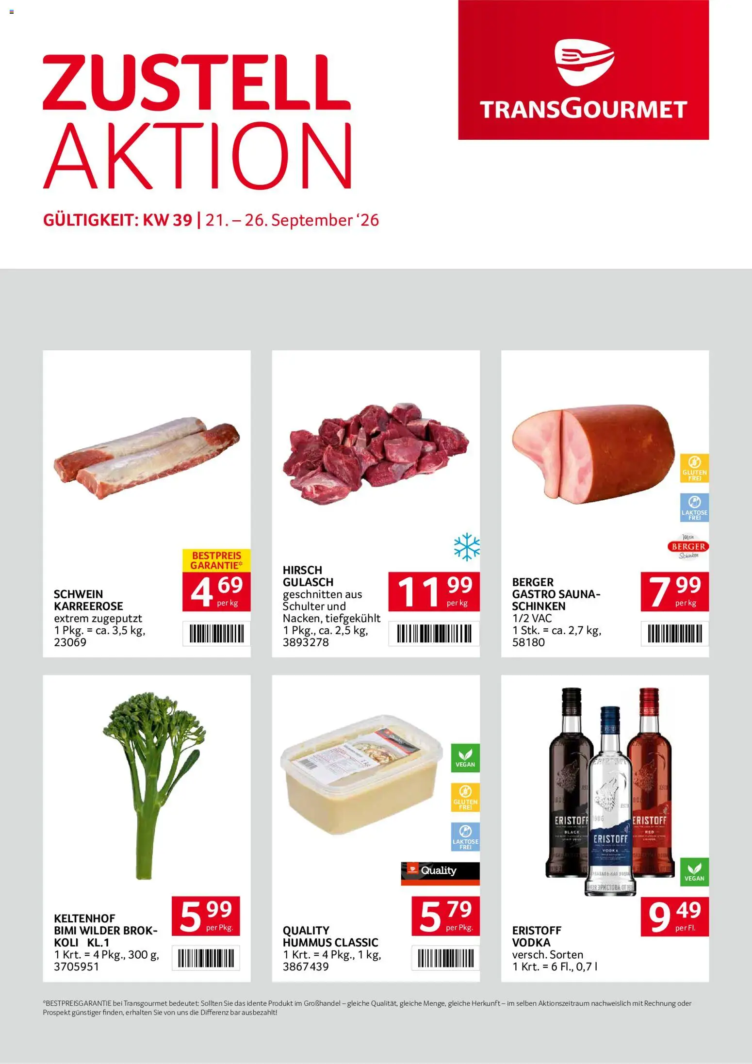 Vorschau der Angebote: Transgourmet Transgourmet Zustellaktion gültig ab 20.09.2026