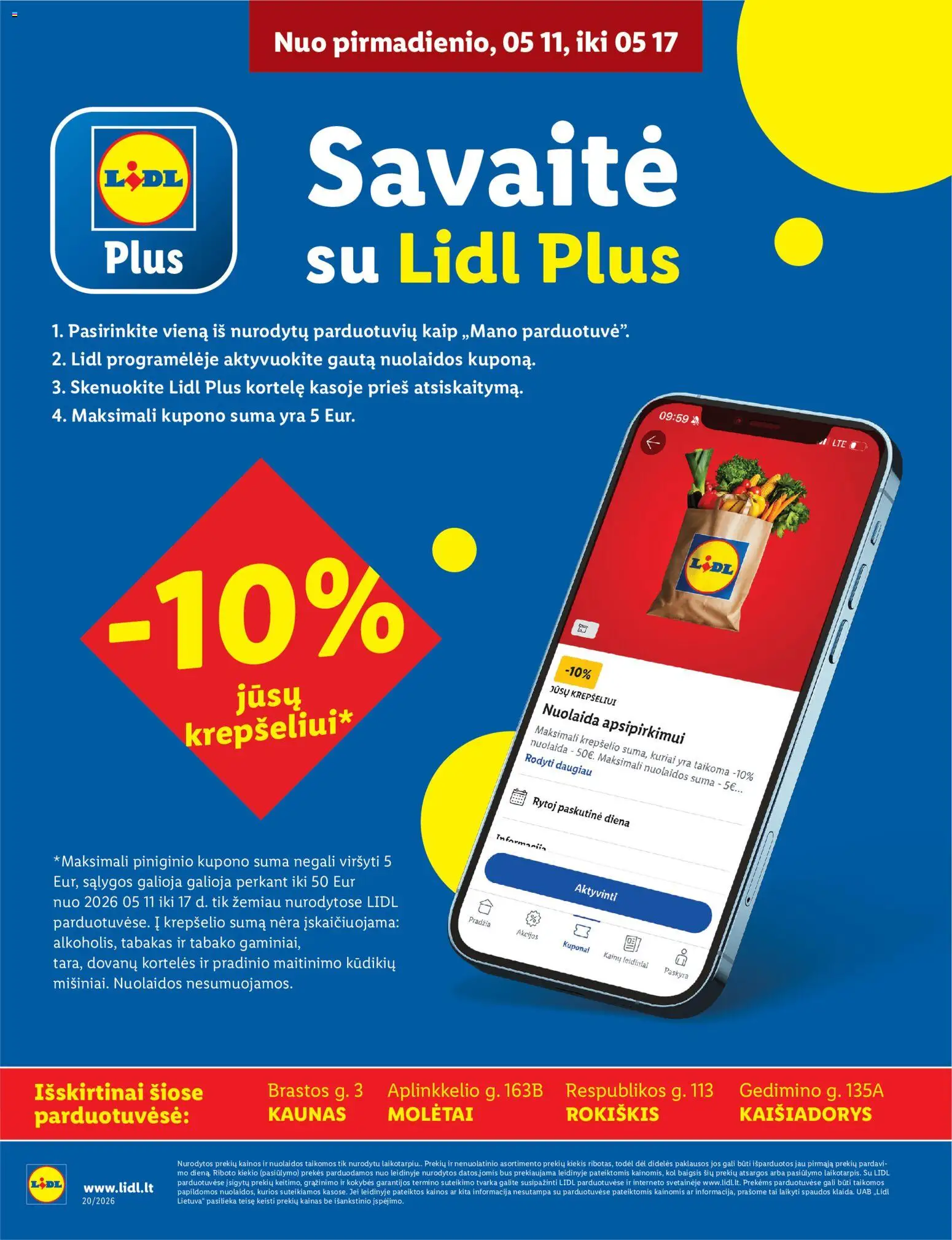 LIDL parduotuvės leidinio LIDL leidinys - Nuolaidų šturmas galiojančio nuo 2026.05.11 peržiūra