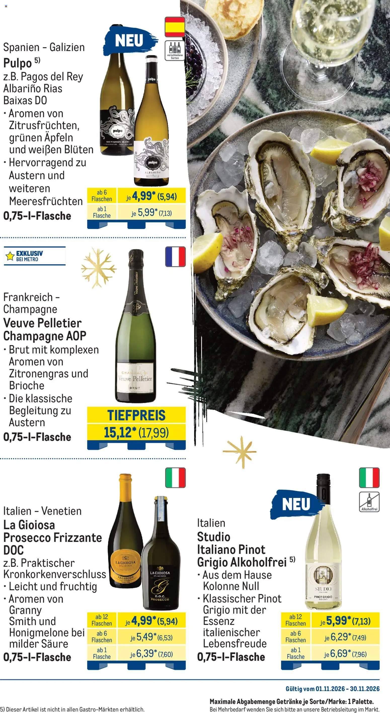 Vorschau von dem Prospekt des Geschäftes Metro, gültig ab dem 01.11.2026 - Prosecco, Honigmelone, Zitronengras