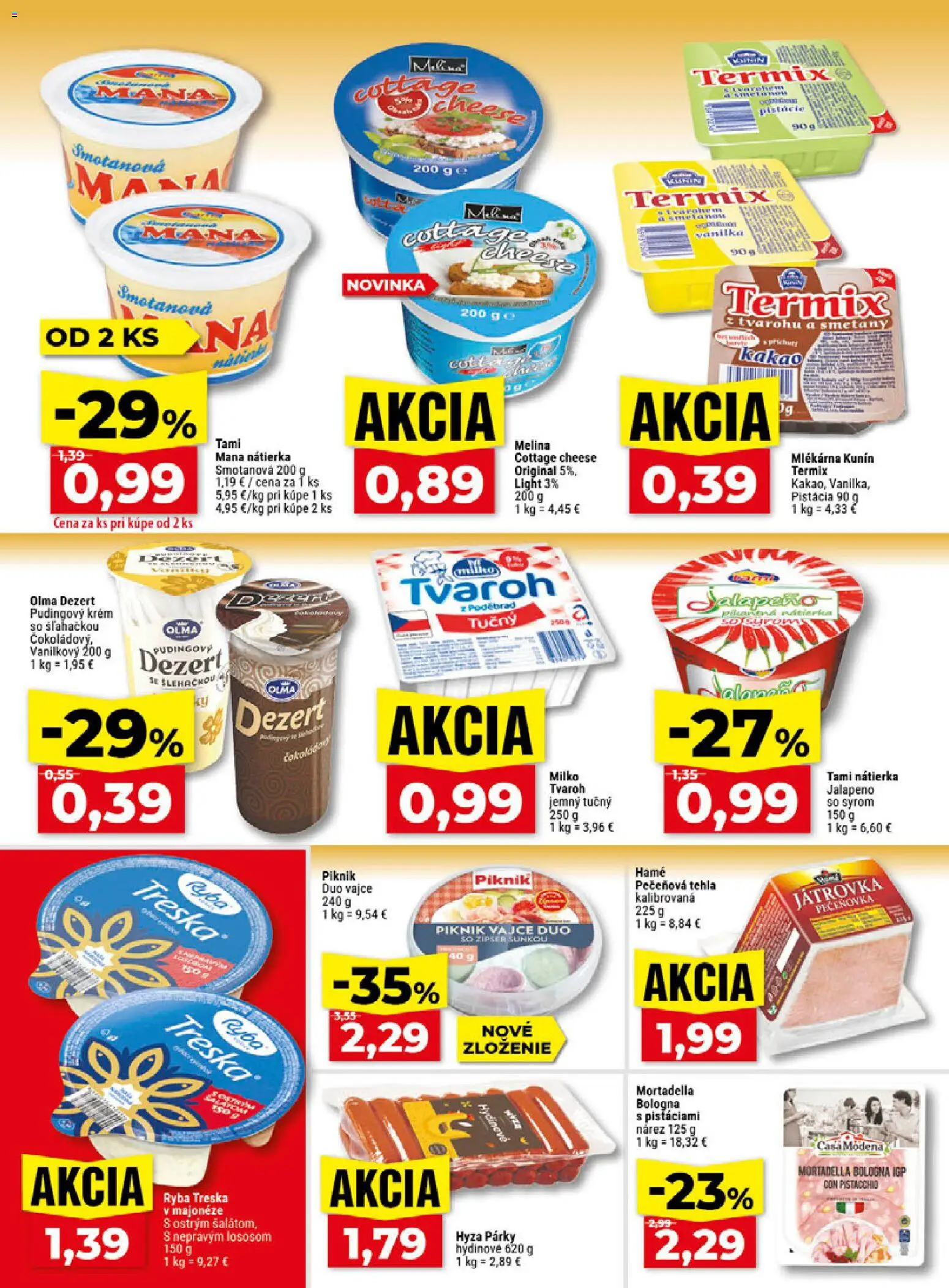 Náhľad Klas letáku platného od 02.11.2026 - Ryba, Tvaroh, Cottage cheese, Treska, Kakao, Nátierka, Termix, Krém