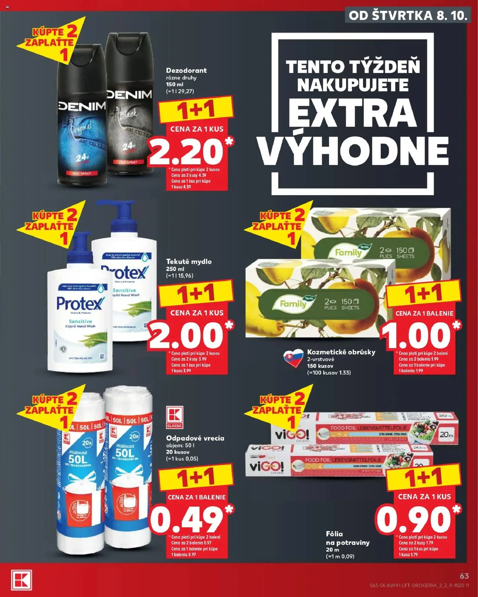 Náhľad Kaufland letáku platného od 08.10.2026 - Soľ, Dezodorant, Mydlo, Fólia