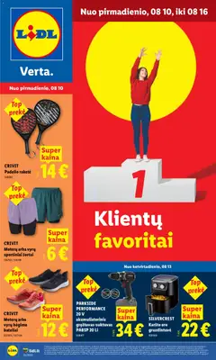 LIDL parduotuvės leidinio LIDL leidinys - Ne maisto prekių pasiūlymai galiojančio nuo 2026.08.10 peržiūra