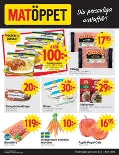 Förhandsgranska reklamblad Matöppet erbjudanden från butik Matöppet gäller från 24/08/2026