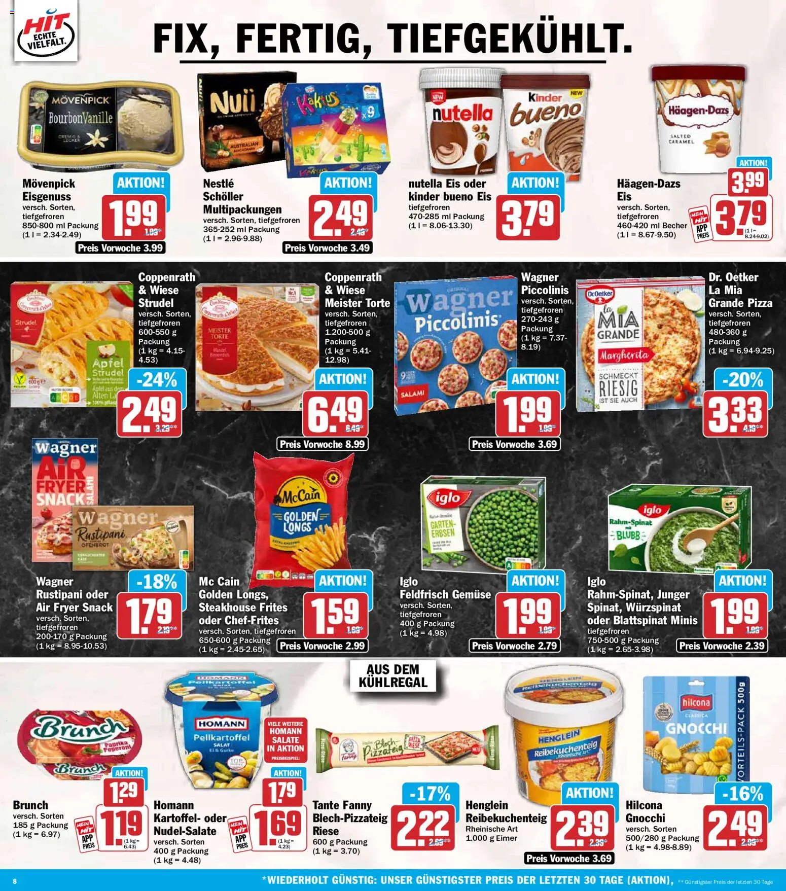 Vorschau von dem Prospekt des Geschäftes HIT, gültig ab dem 19.10.2026 - Pizza, Eis, Gnocchi, Gemüse, Piccolinis, Erbsen, Kinder bueno, McCain