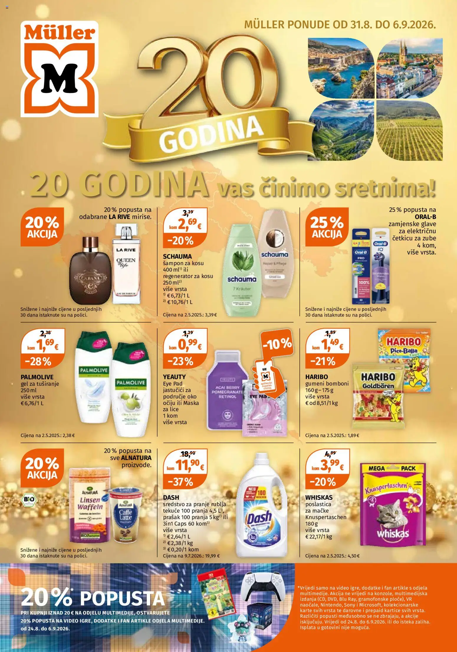 Pregled letka Müller Katalog trgovine Müller vrijedi od 31.08.2026