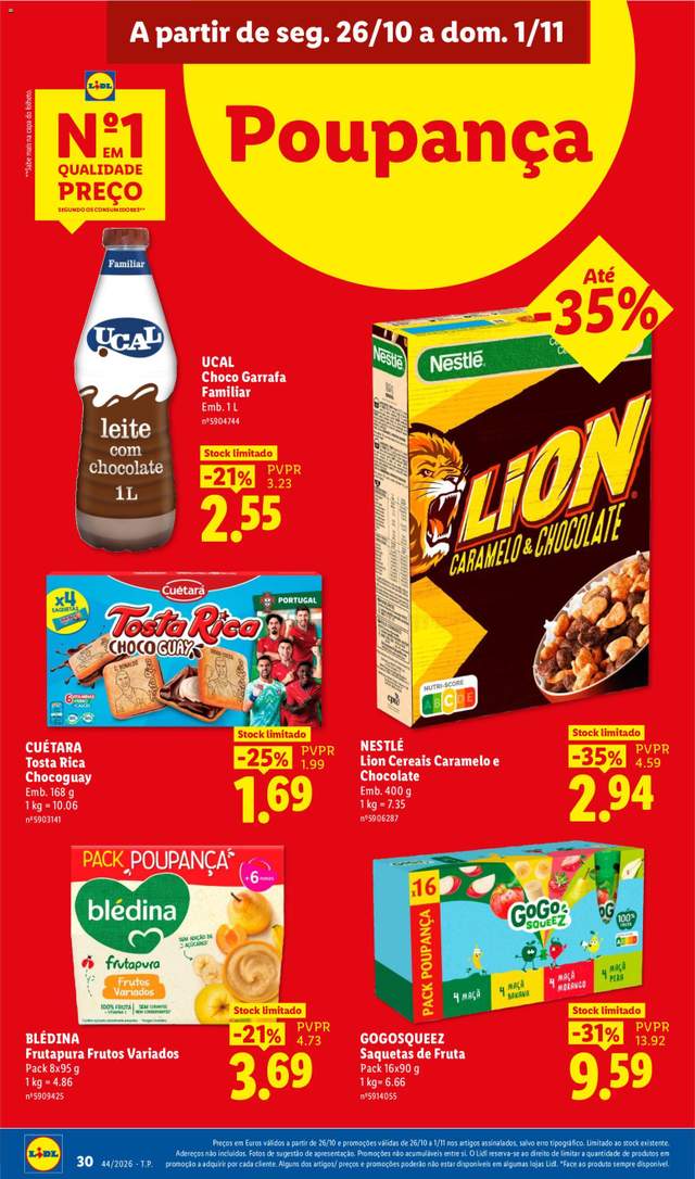 Novo folheto Lidl a partir de 26/10