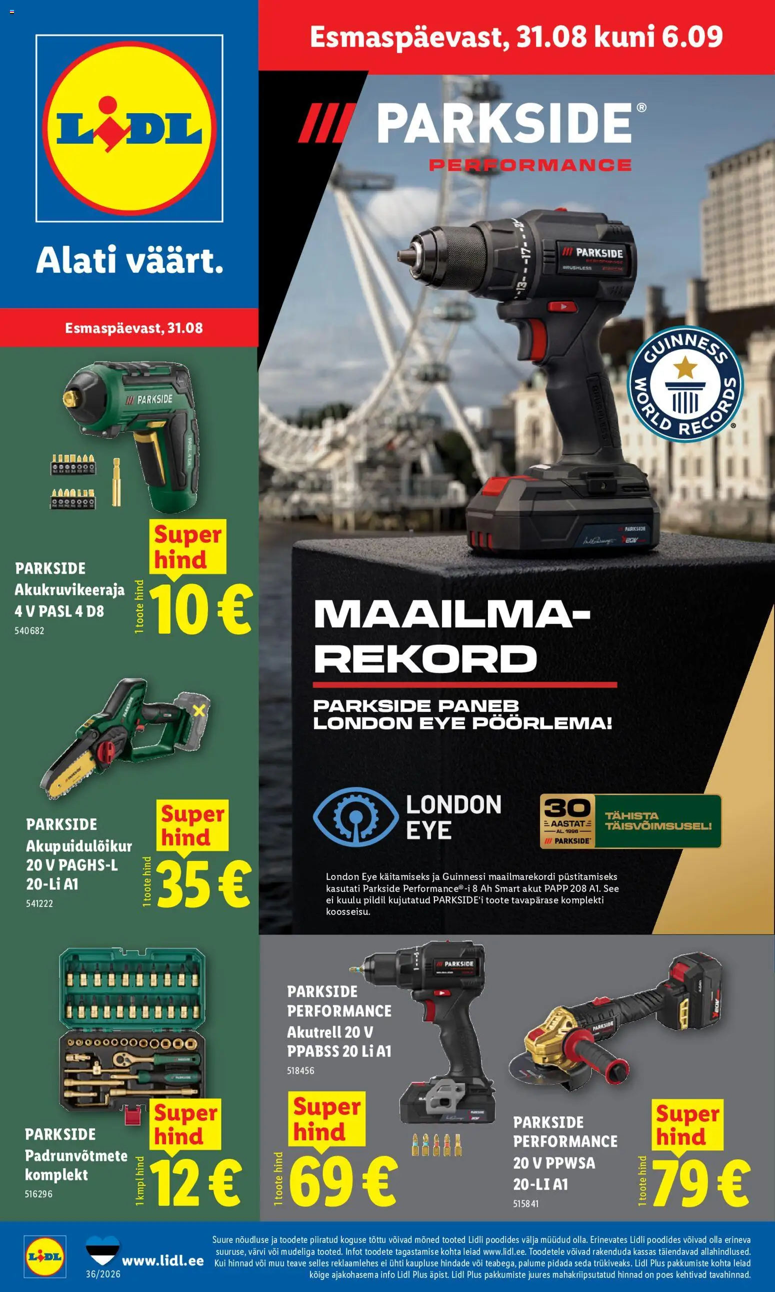 Lidl kliendilehe eelvaade alates 31.08.2026
