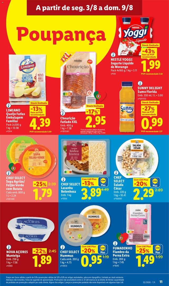 Novo folheto Lidl a partir de 03/08