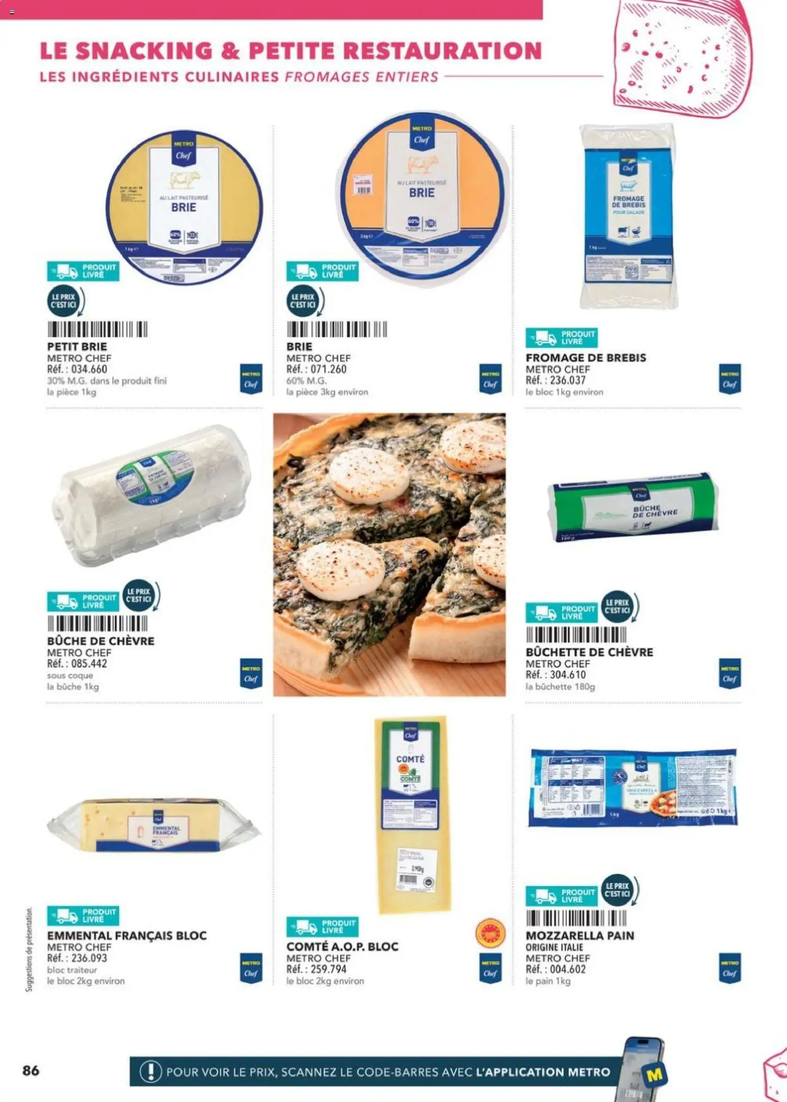 Prévisualisation de Boulangers Pâtissiers du magasin METRO formulaire valide 30/04/2026 - Fromage, Livre, Pain, Mozzarella, Brie, Ingrédients, Fromage Brie, Bûche de chèvre