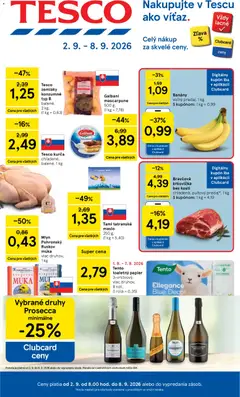 Náhľad Tesco letáku platného od 02.09.2026