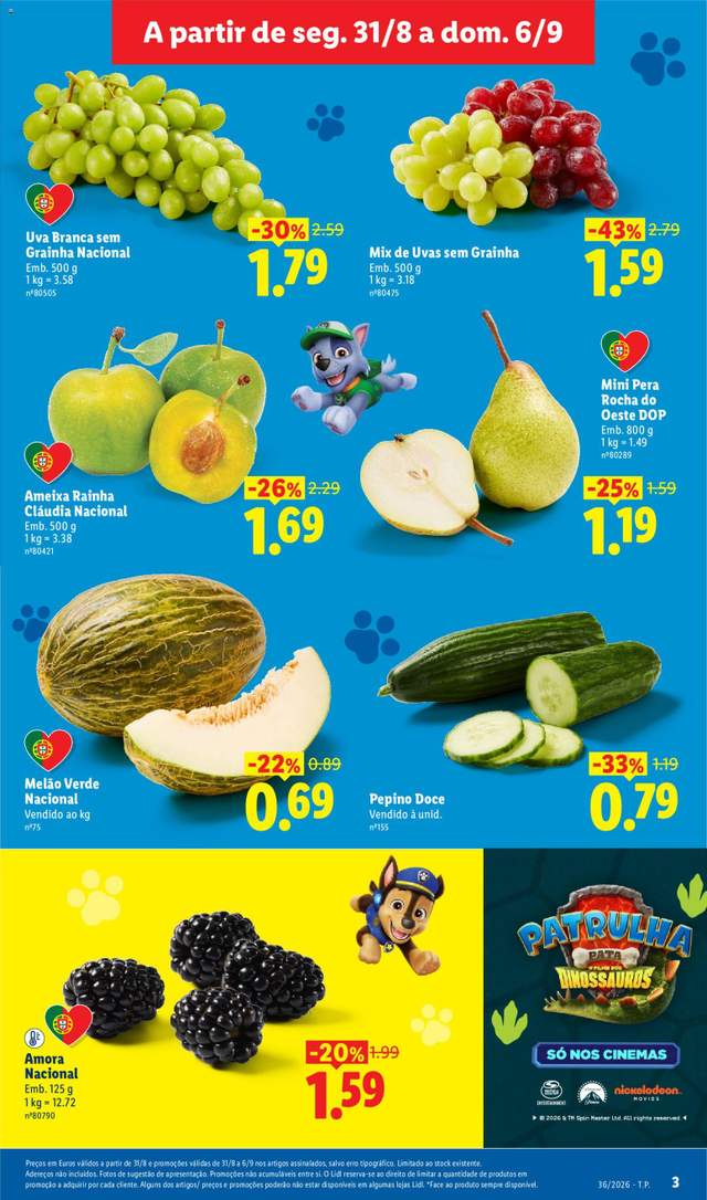 Novo folheto Lidl a partir de 31/08