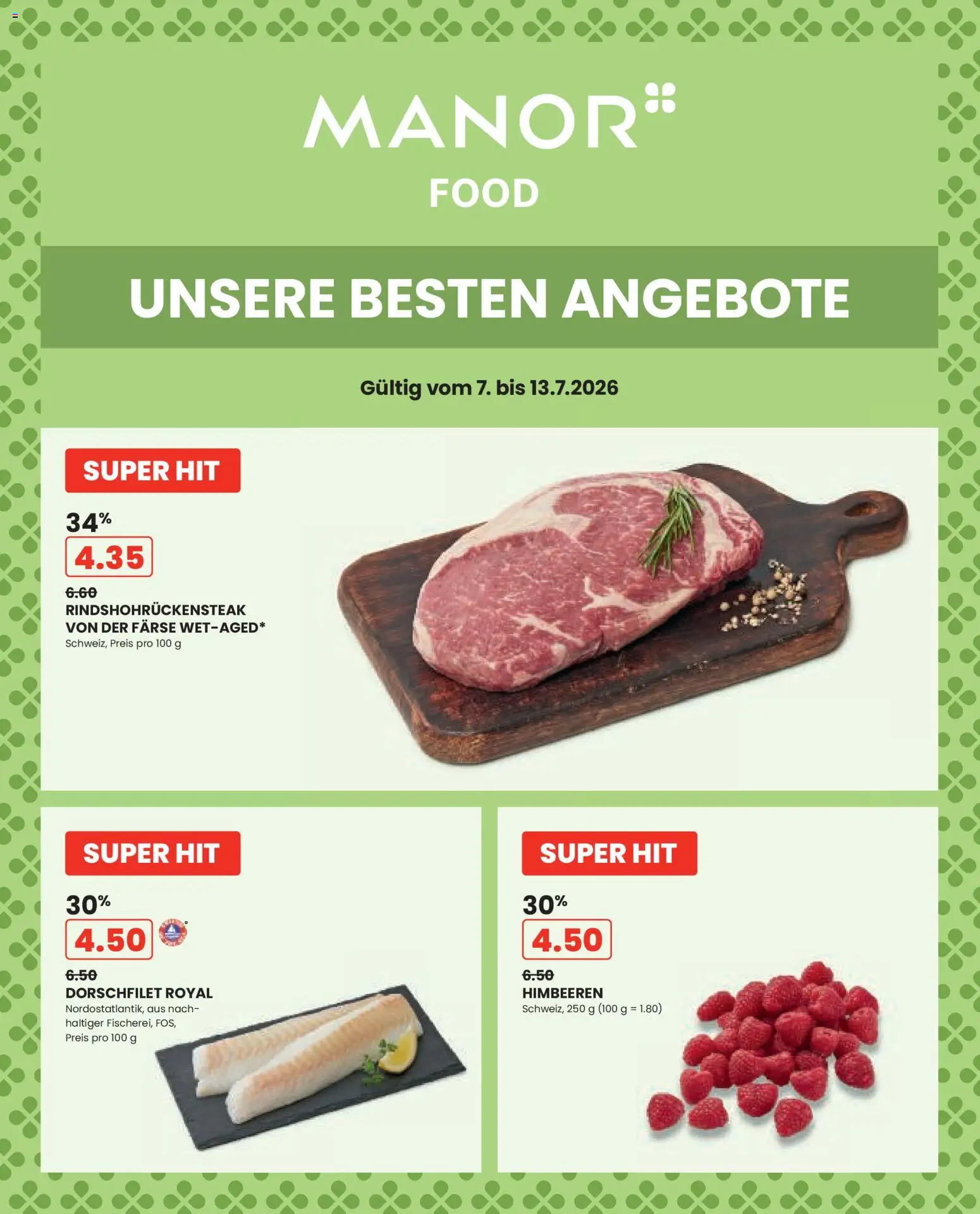 Vorschau des Merkblatts Manor aktionen vom Shop Manor gültig von 07.07.2026 bis 13.07.2026