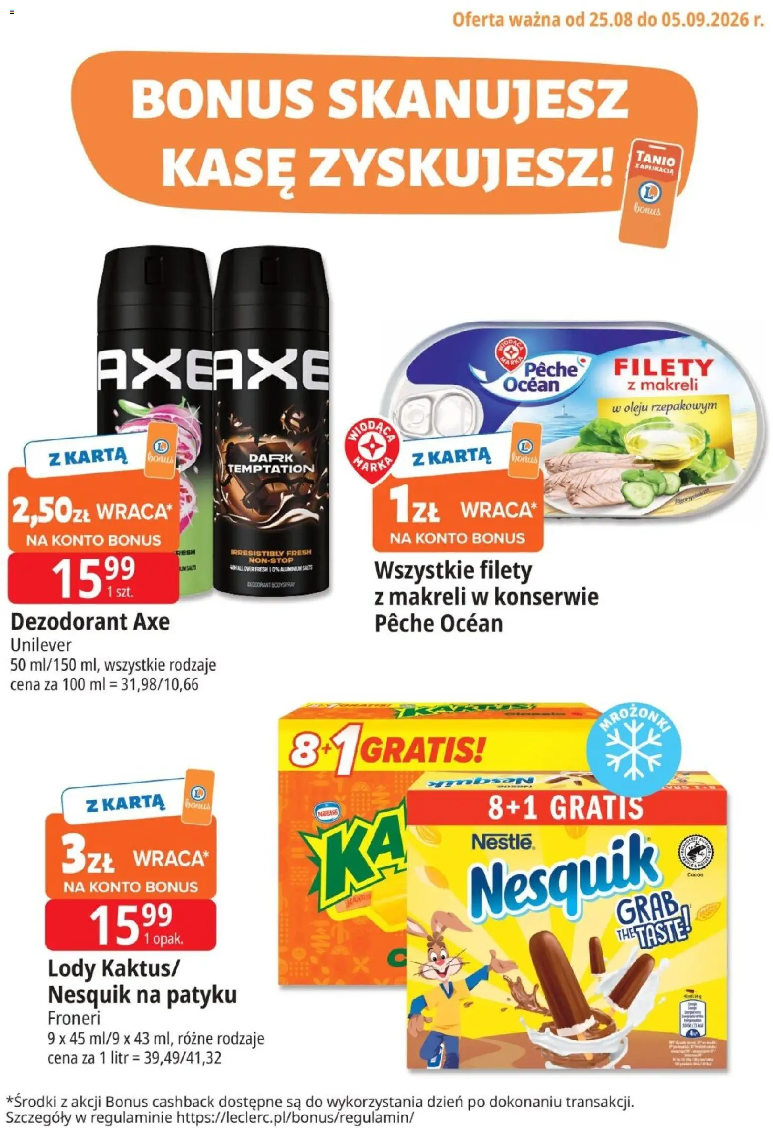 Pogląd gazetki "E.Leclerc gazetka - Bonus" ze sklepu E.Leclerc ważnej od 25.08.2026