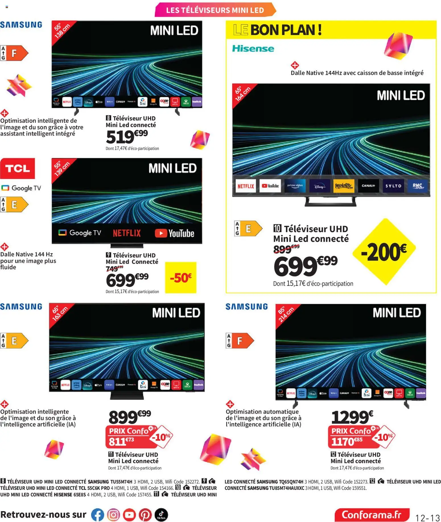 Prévisualisation de Conforama catalogue du magasin Conforama formulaire valide 25/08/2026 - Vidéo, Thé, Dalle, Televiseur
