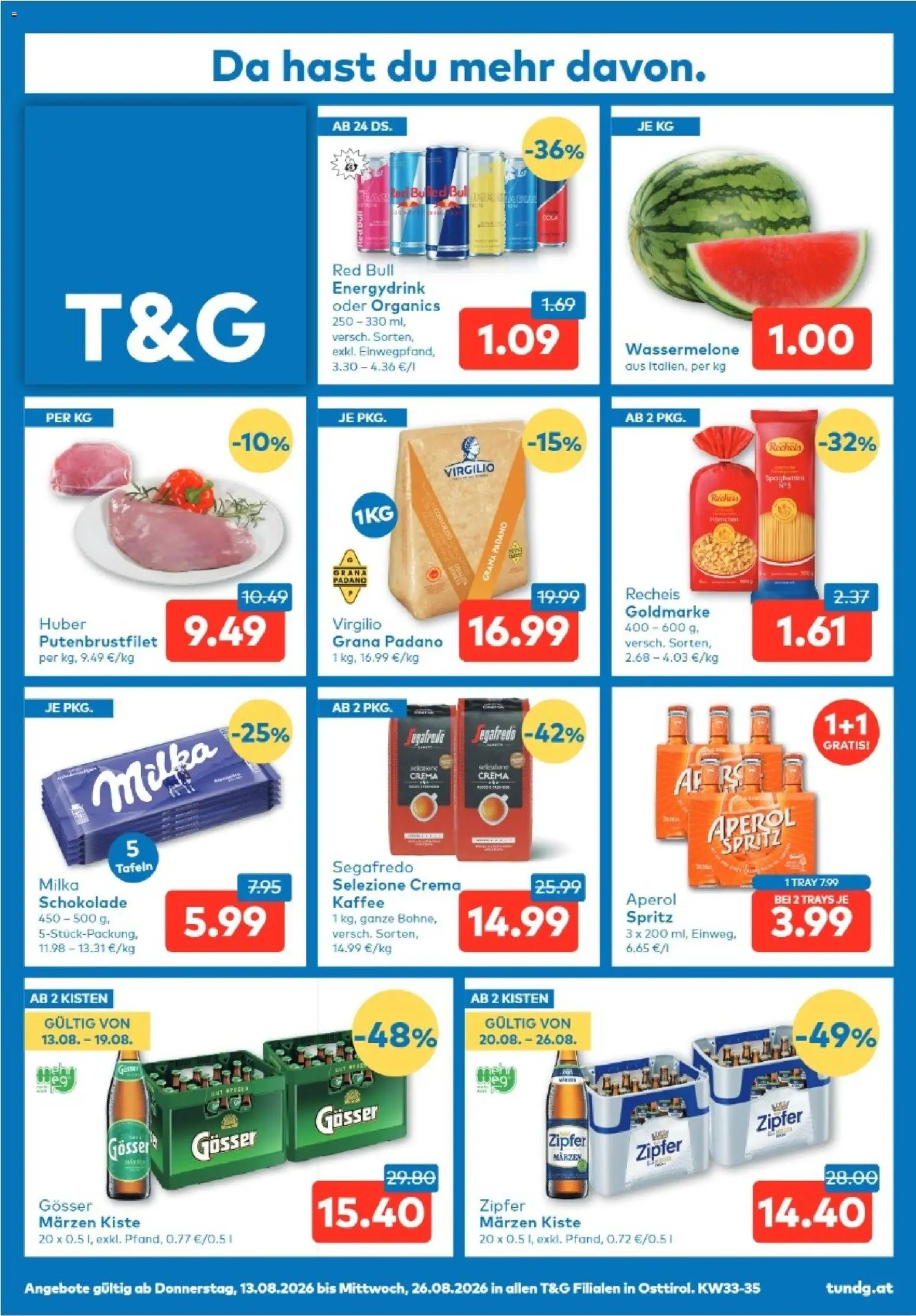 Vorschau der Angebote: T&G T&G Osttirol gültig ab 13.08.2026