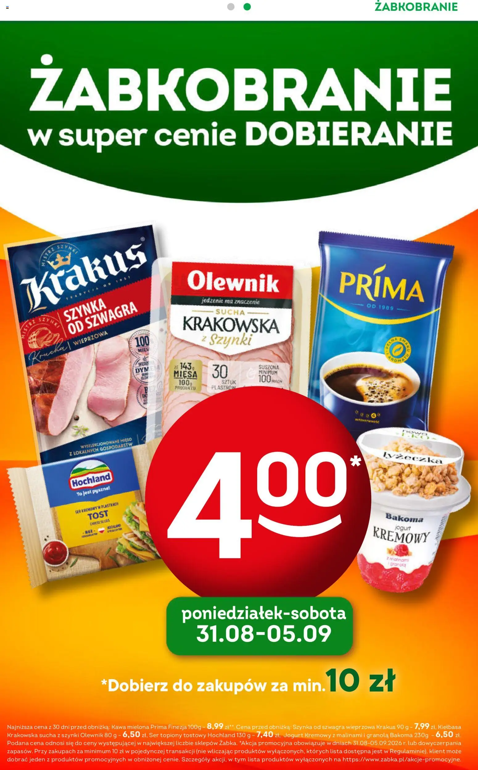 Pogląd gazetki "Żabka gazetka - Codzienne produkty" ze sklepu Żabka ważnej od 26.08.2026