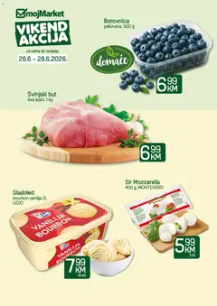 Pregled letka mojMarket vikend akcija trgovine mojMarket vrijedi od 26.06.2026