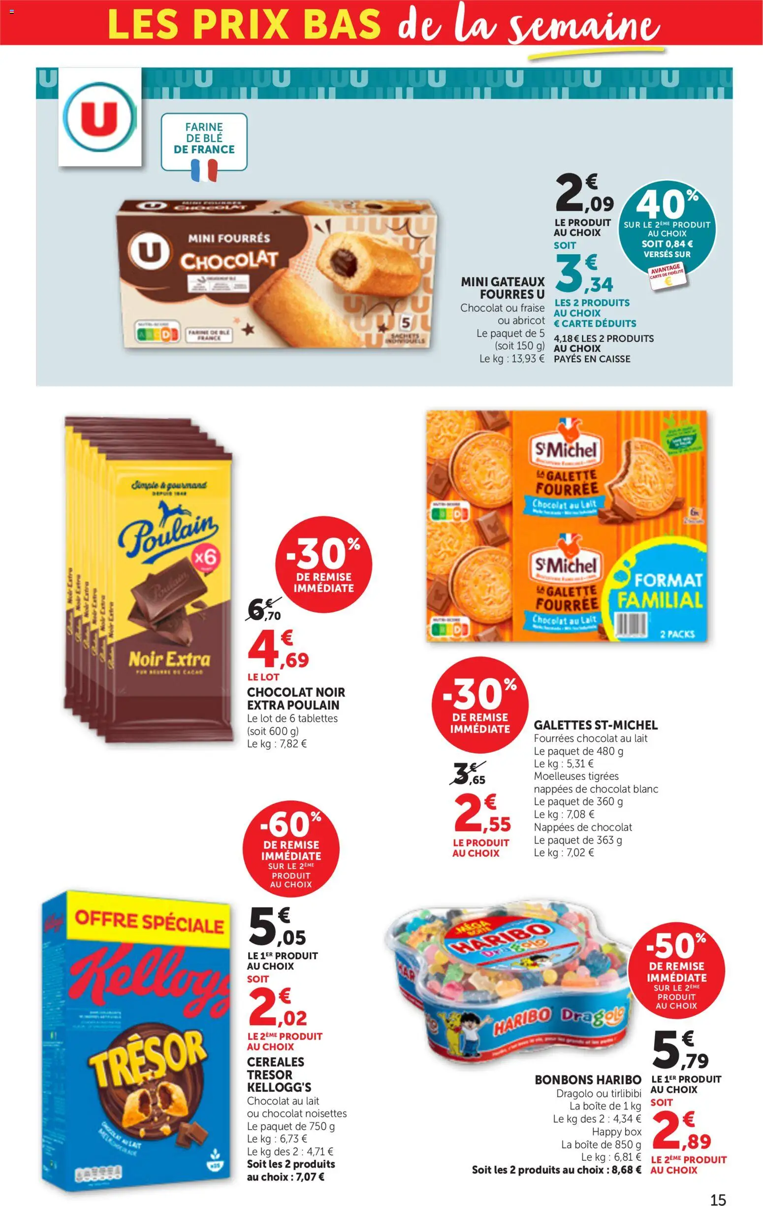 Prévisualisation de bi1 Catalogue la beaute à prix bas du magasin bi1 formulaire valide 01/09/2026 - Bonbons, Fraise, Céréales, Blé, Chocolat noir, Chocolat au lait, Farine de ble, Mini fourrés