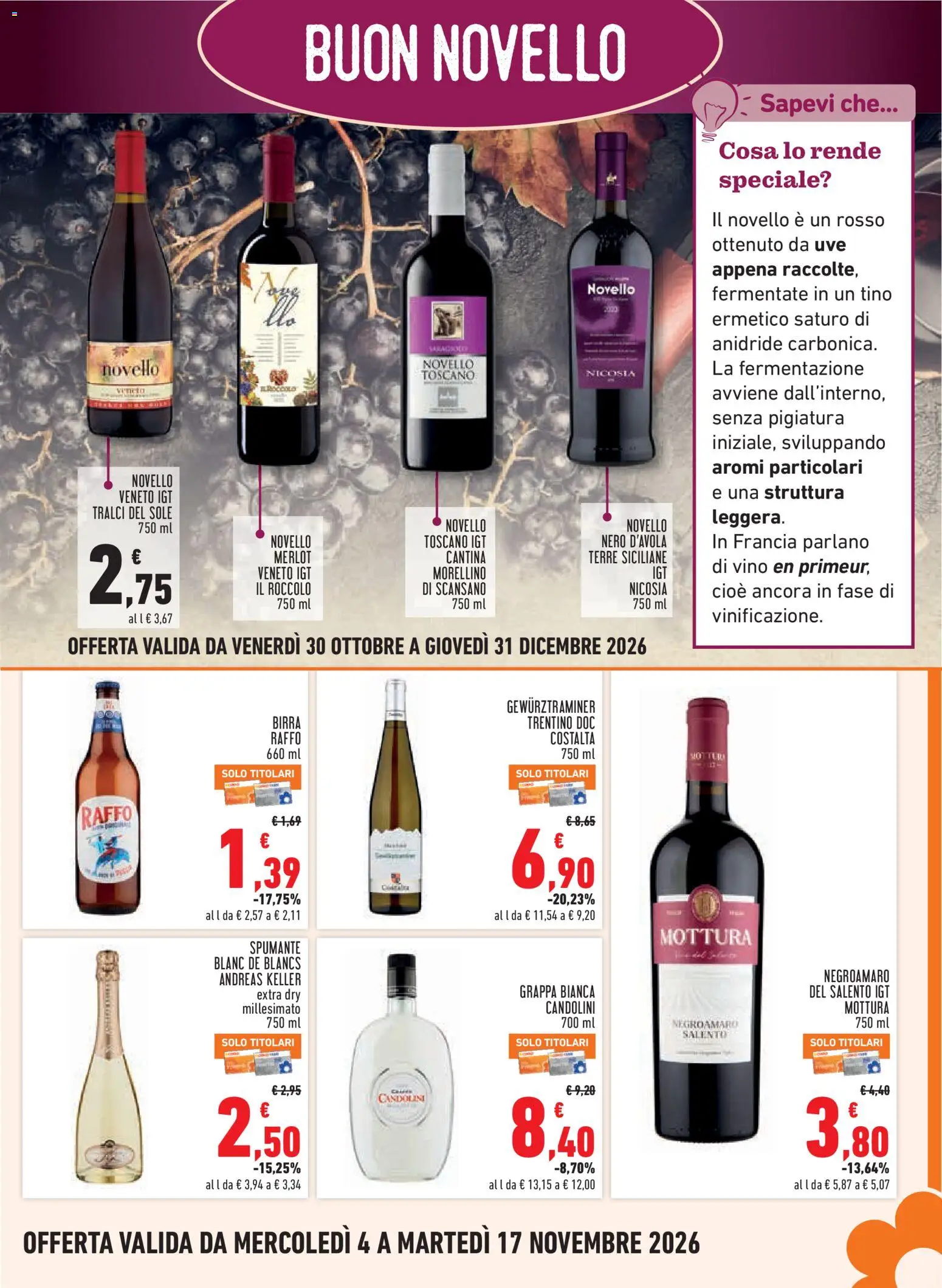 Anteprima dell'opuscolo Conad volantino City Lazio dal negozio Conad valido da 04/11/2026 - Vino, Birra, Grappa, Spumante