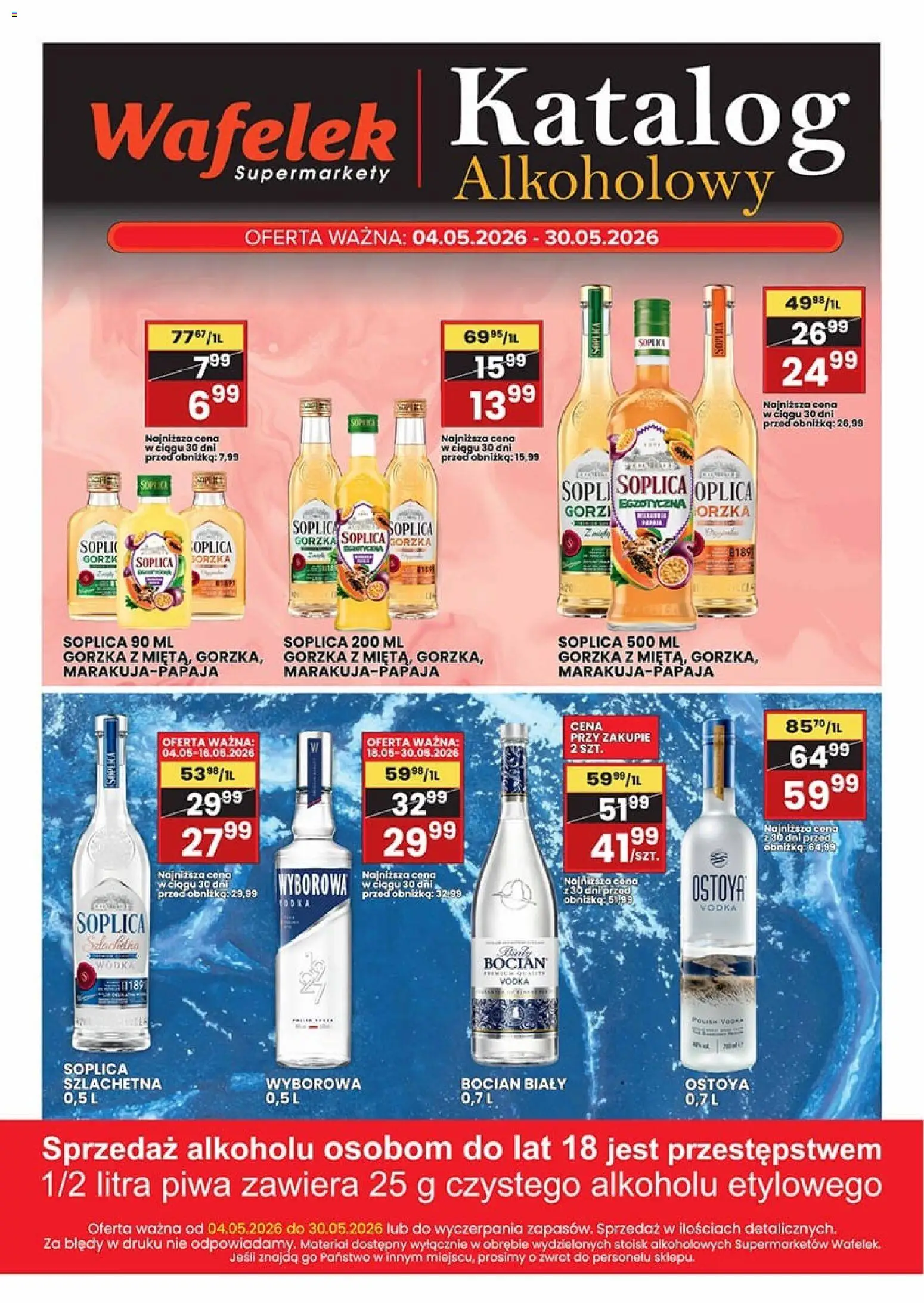 Pogląd gazetki "Wafelek gazetka alkoholowa" ze sklepu Wafelek ważnej od 04.05.2026