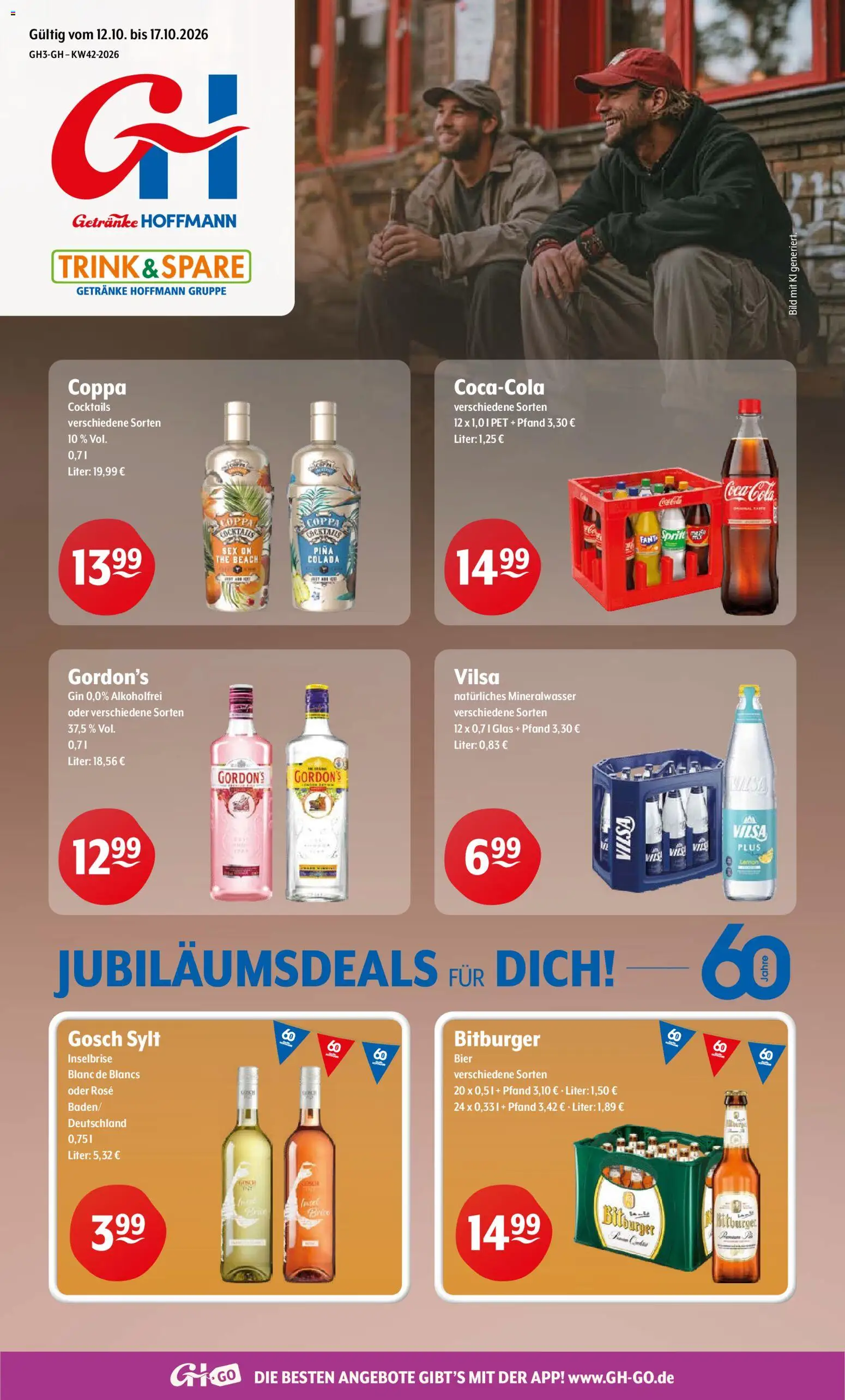Vorschau von dem Prospekt des Geschäftes Trink und Spare, gültig ab dem 12.10.2026 - Bier, Mineralwasser, Gin, Bitburger
