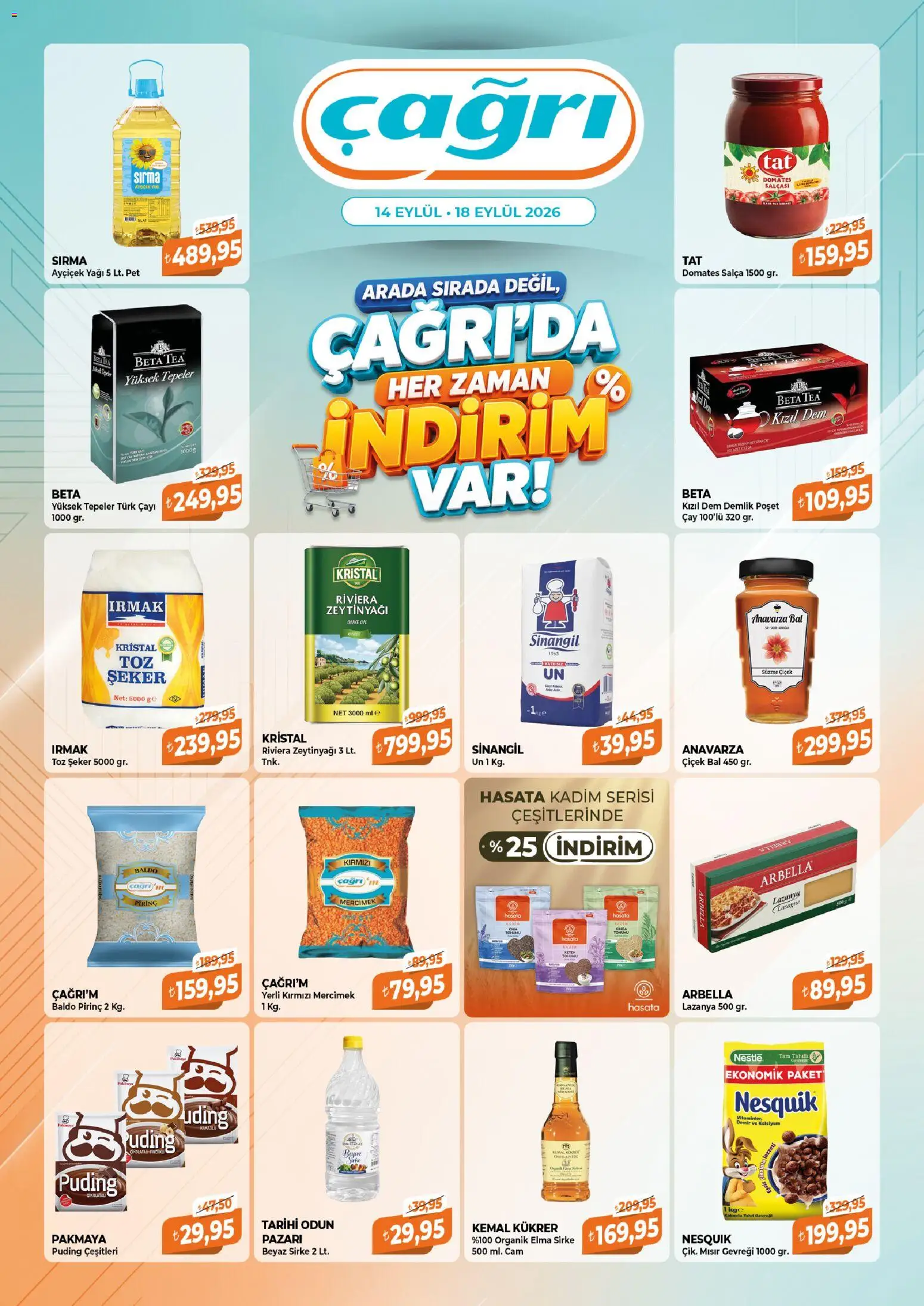 Çağrı Market Çağrı Market - Çağrı'da Hep İndirim Var 14.09.2026 - Broşürünün önizlemesi