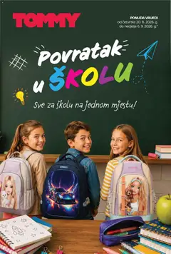 Pregled letka Tommy Super ponuda za školarce trgovine Tommy vrijedi od 20.08.2026