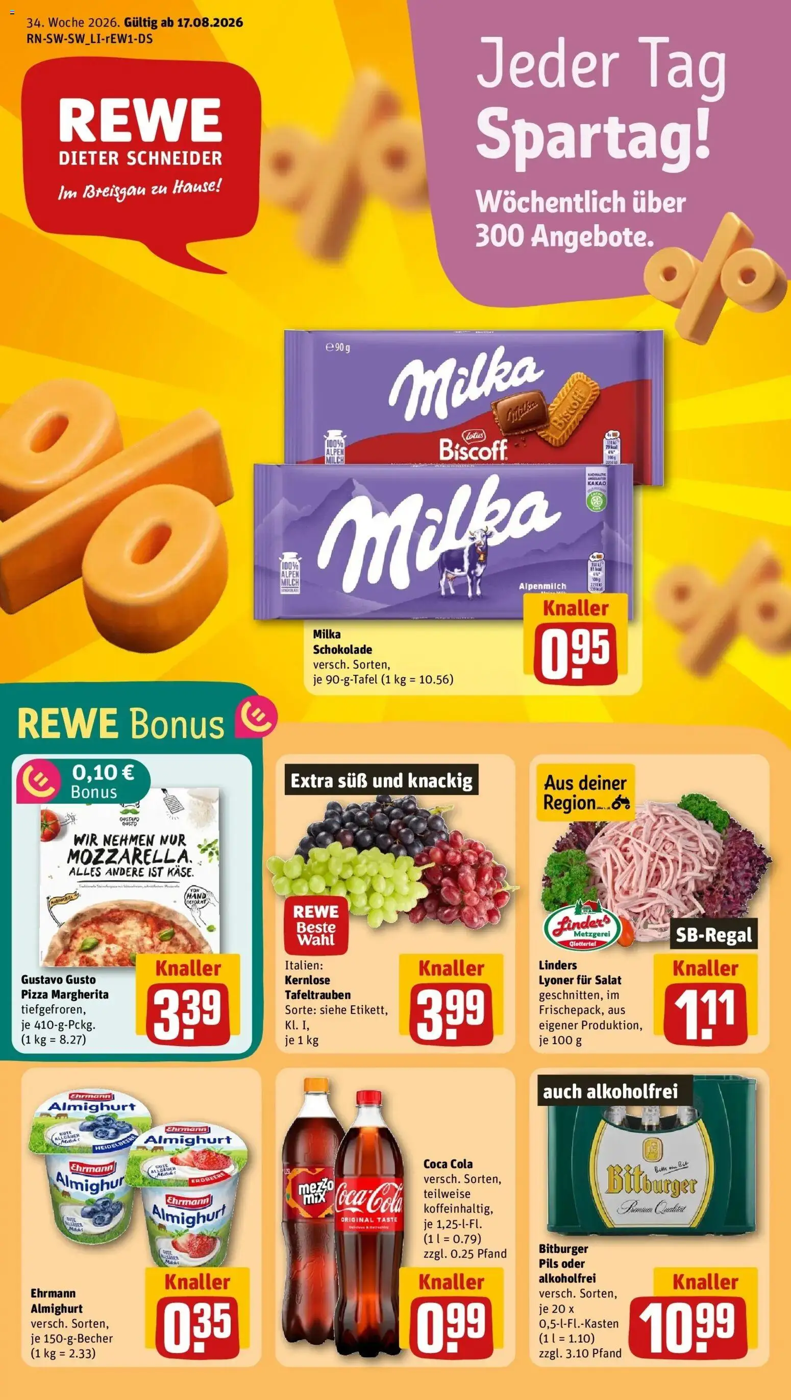 Vorschau von dem Prospekt des Geschäftes Rewe, gültig ab dem 17.08.2026